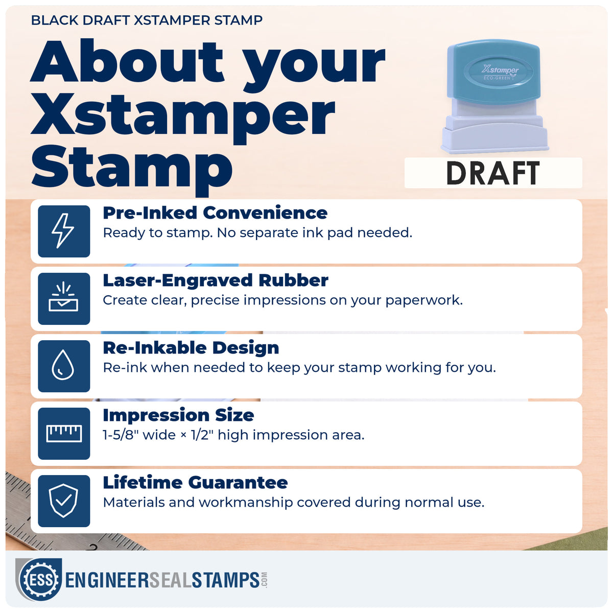About the "Draft" Xstamper No. 1068 stamp and how to care for it