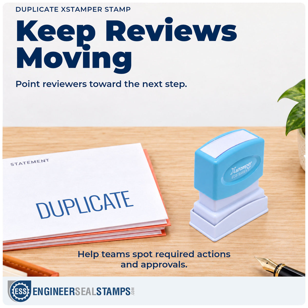 Where the "Duplicate" imprint fits in an office document workflow