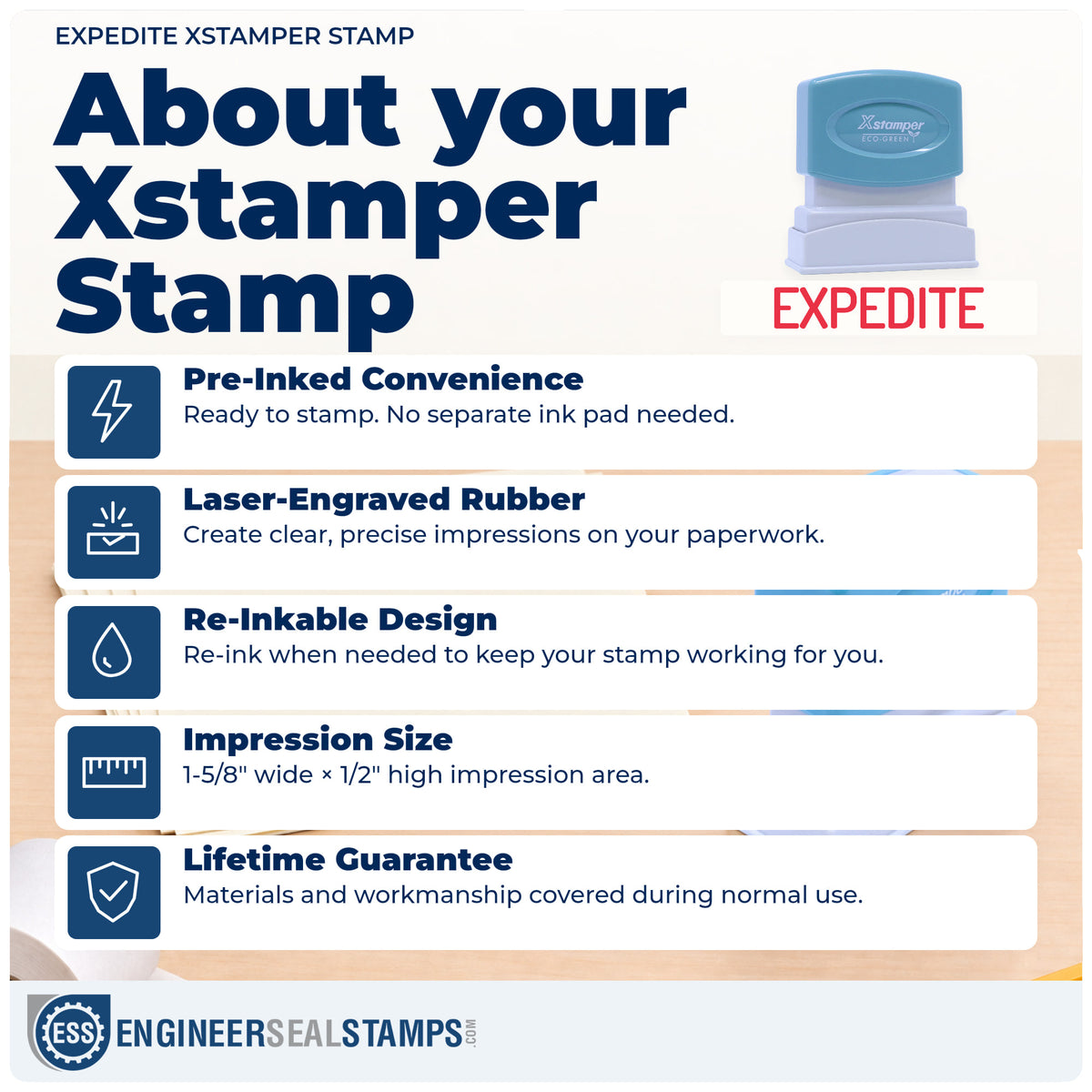 About the "Expedite" Xstamper No. 1034 stamp and how to care for it