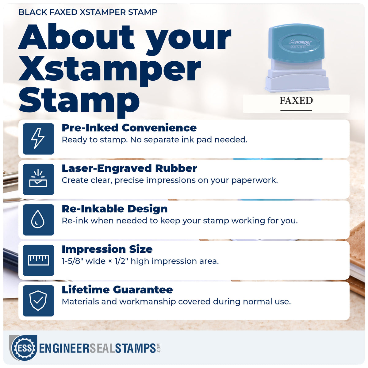 About the "Faxed" Xstamper No. 1216 stamp and how to care for it
