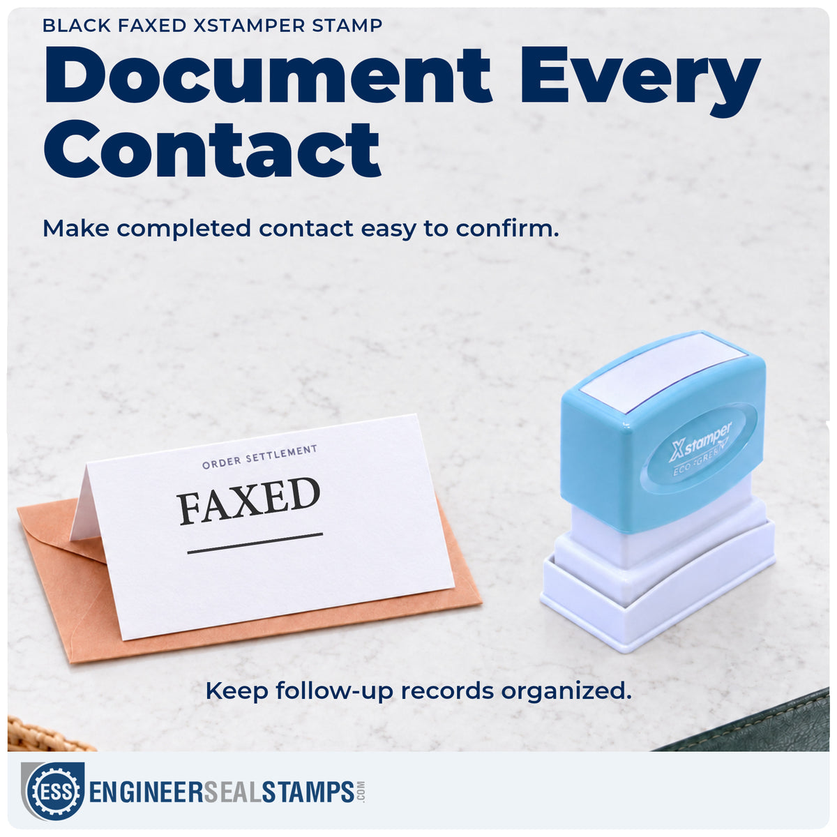 Where the "Faxed" imprint fits in an office document workflow
