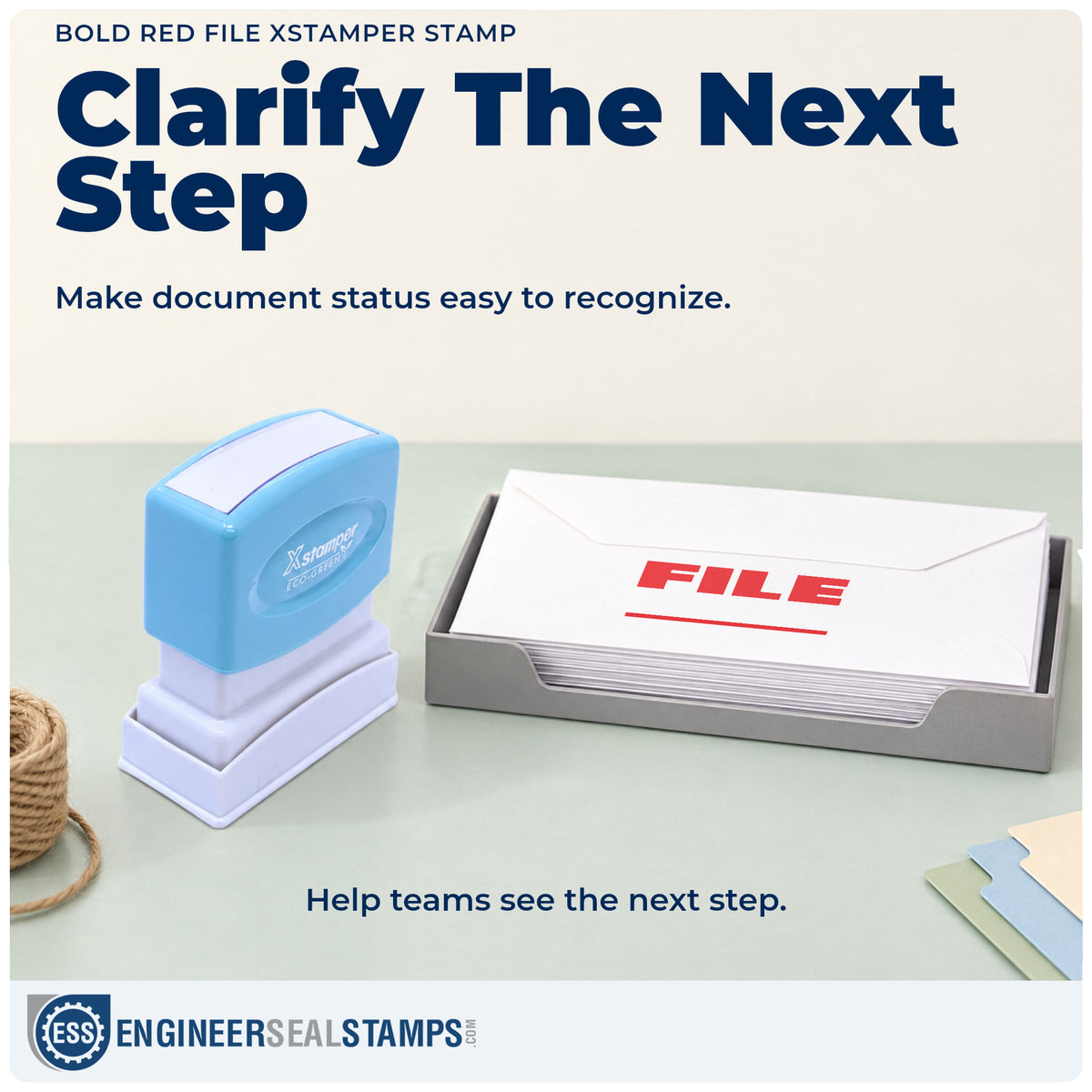 Where the "File" imprint fits in an office document workflow