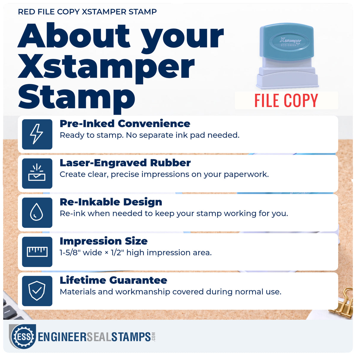 About the "File copy" Xstamper No. 1071 stamp and how to care for it
