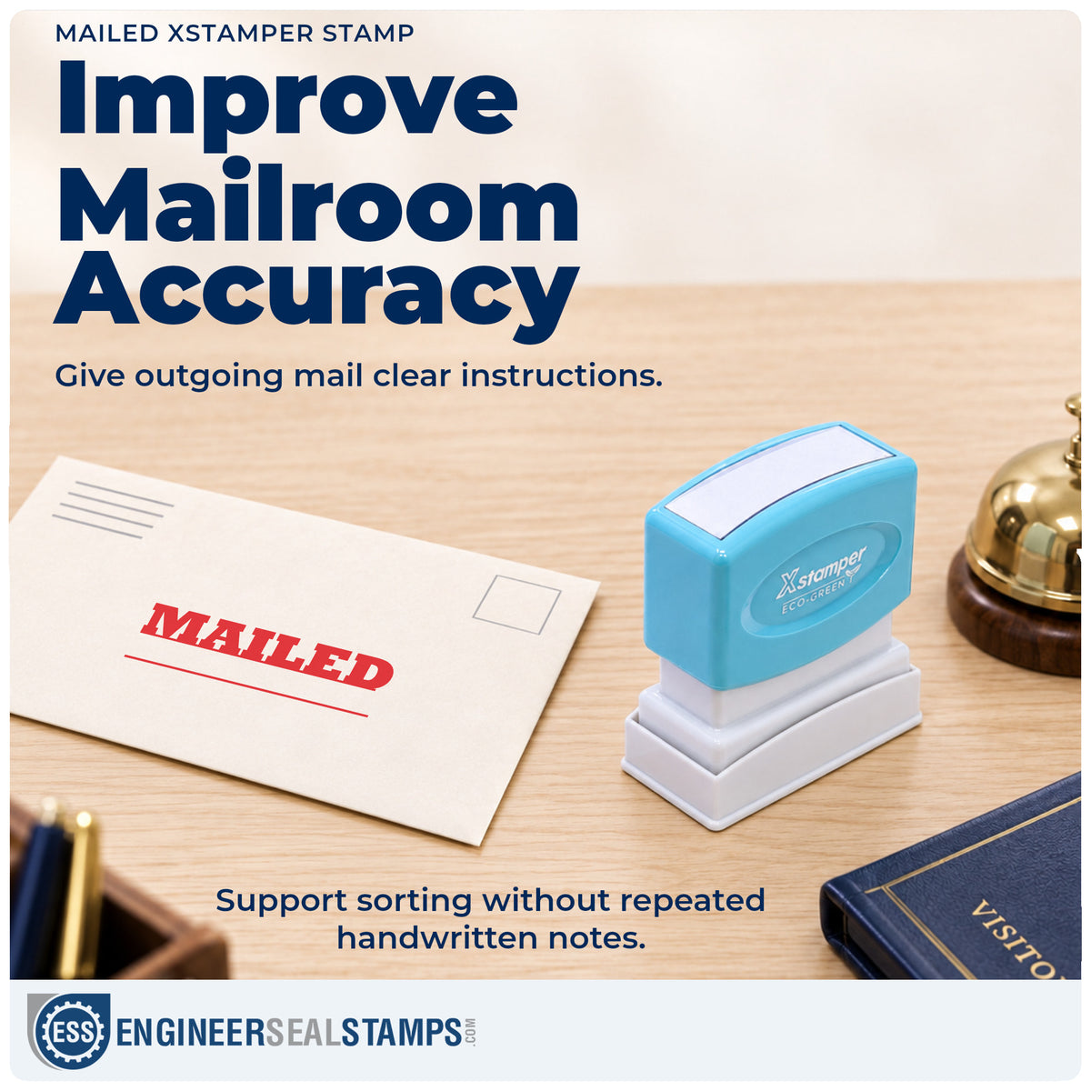 Where the "Mailed" imprint fits in an office document workflow