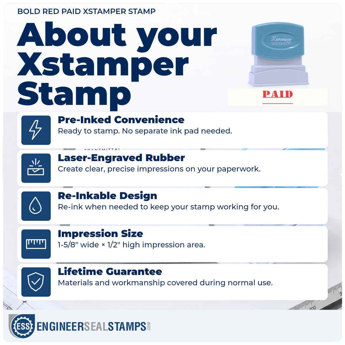 About the "Paid" Xstamper No. 1221 stamp and how to care for it