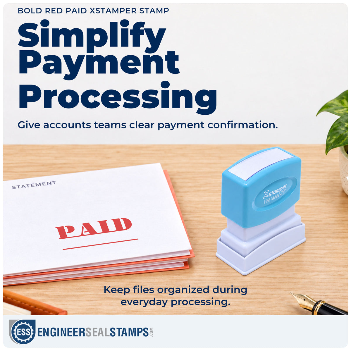 Where the "Paid" imprint fits in an office document workflow