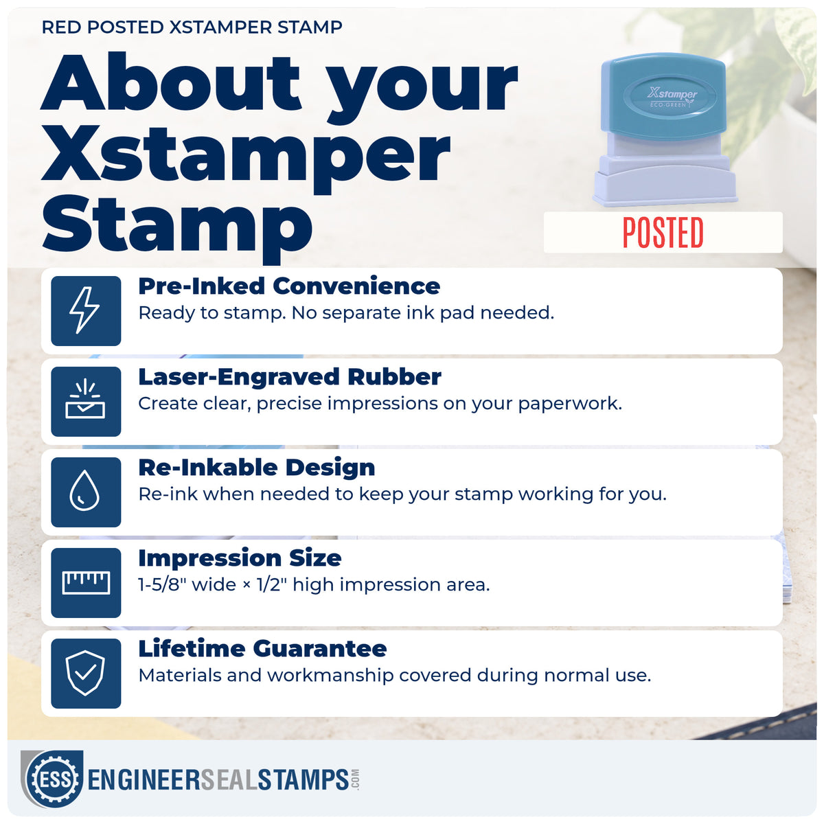 About the "Posted" Xstamper No. 1047 stamp and how to care for it