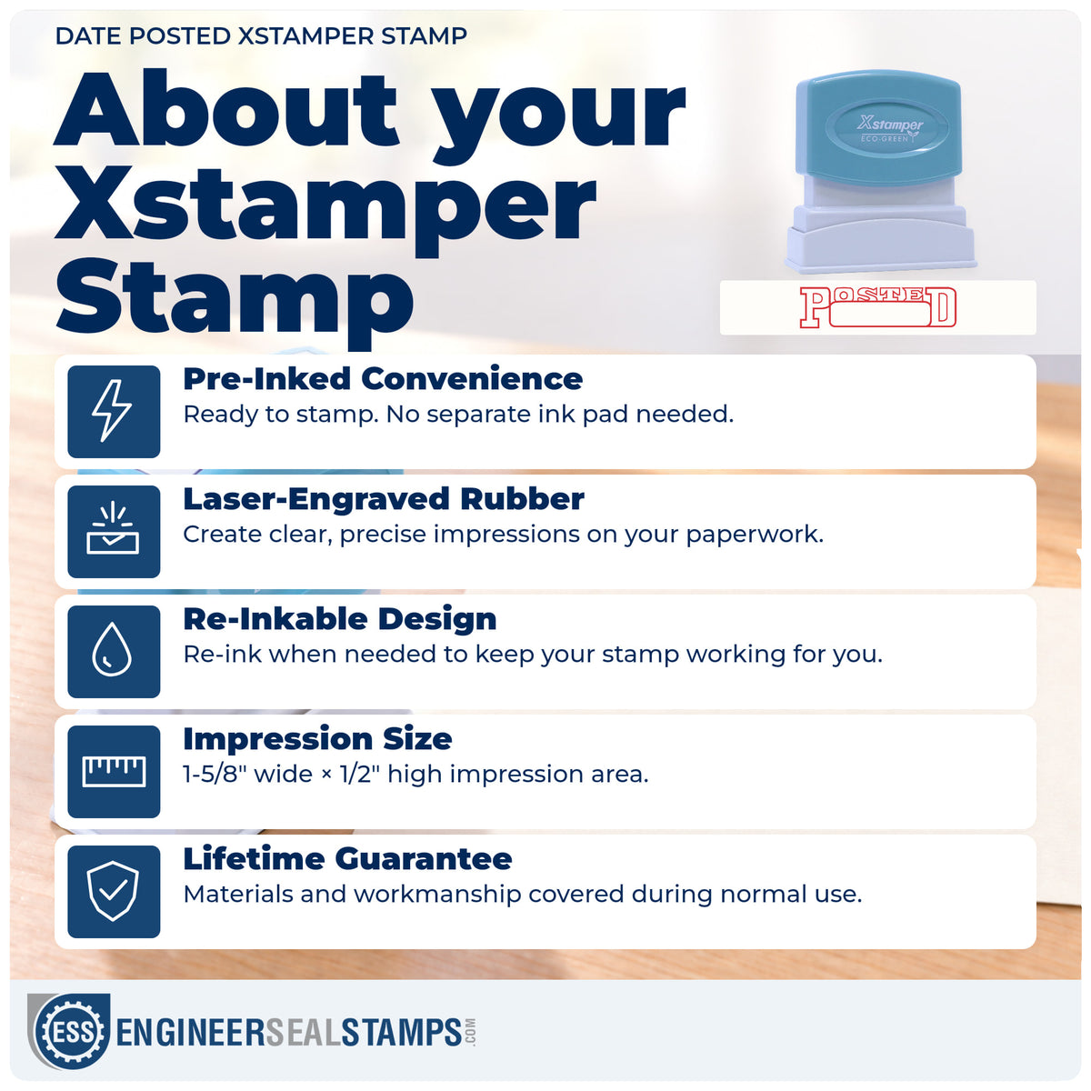 About the "Date posted" Xstamper No. 1211 stamp and how to care for it