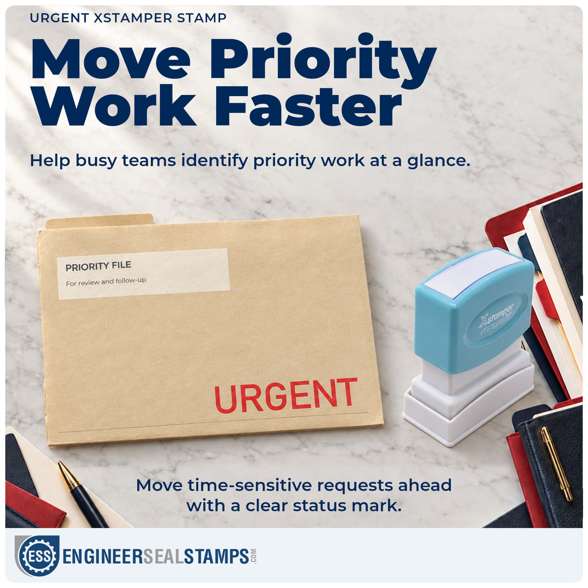 Where the "Urgent" imprint fits in an office document workflow