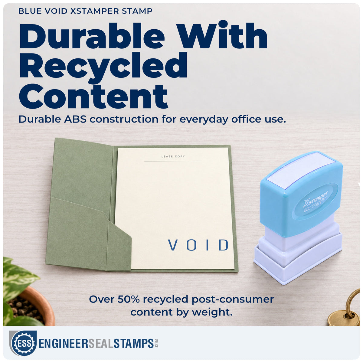 Features of the "Void" Xstamper No. 1117 pre-inked stamp