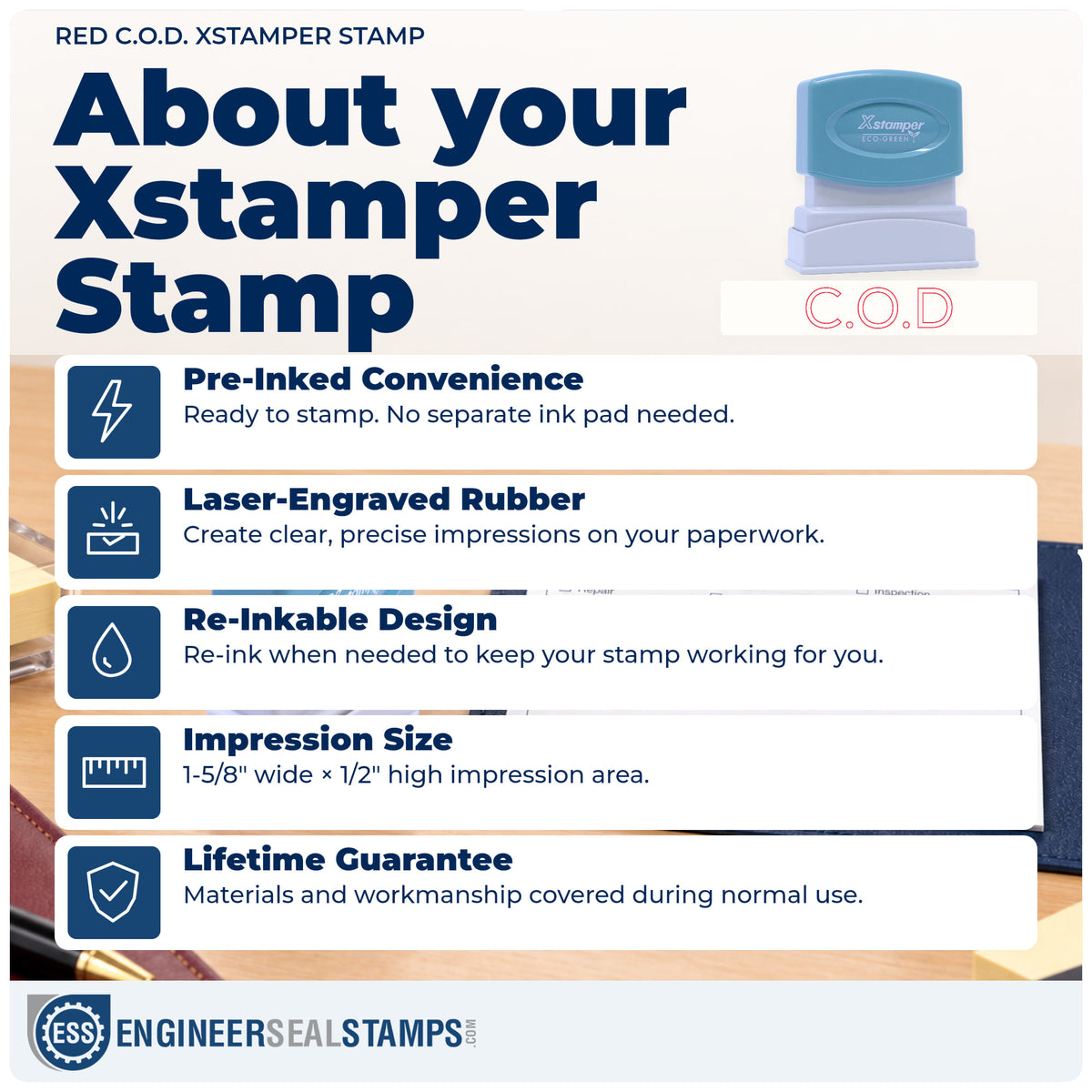 About the "C.O.D." Xstamper No. 1011 stamp and how to care for it
