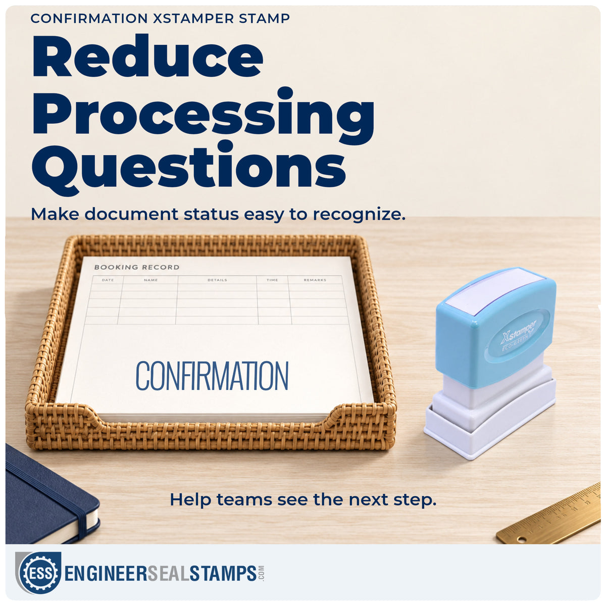 Where the "Confirmation" imprint fits in an office document workflow