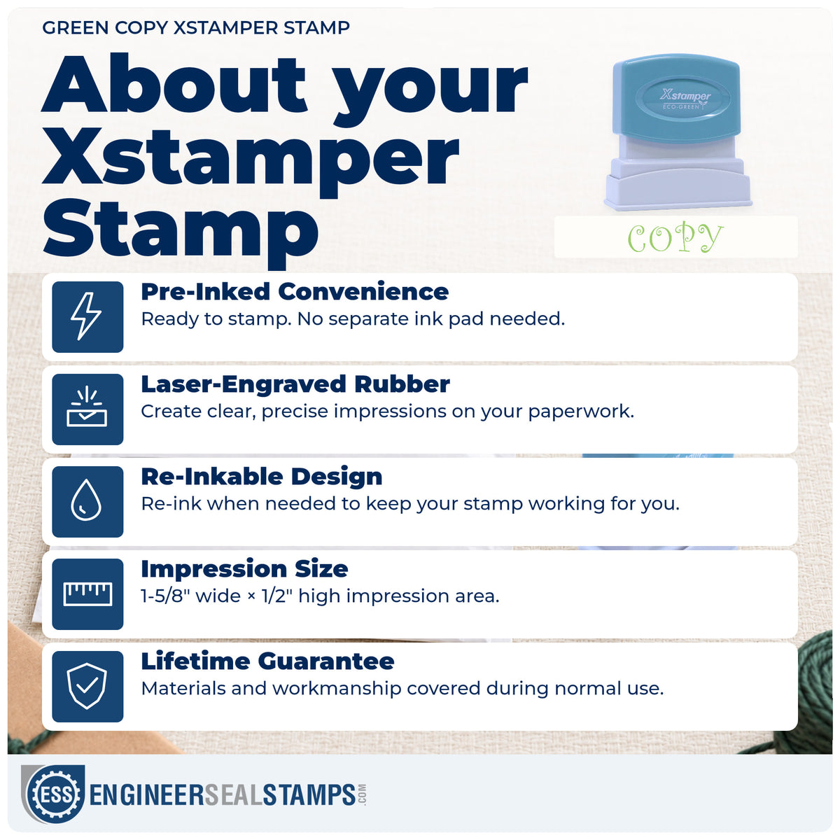 About the "Copy" Xstamper No. 1817 stamp and how to care for it