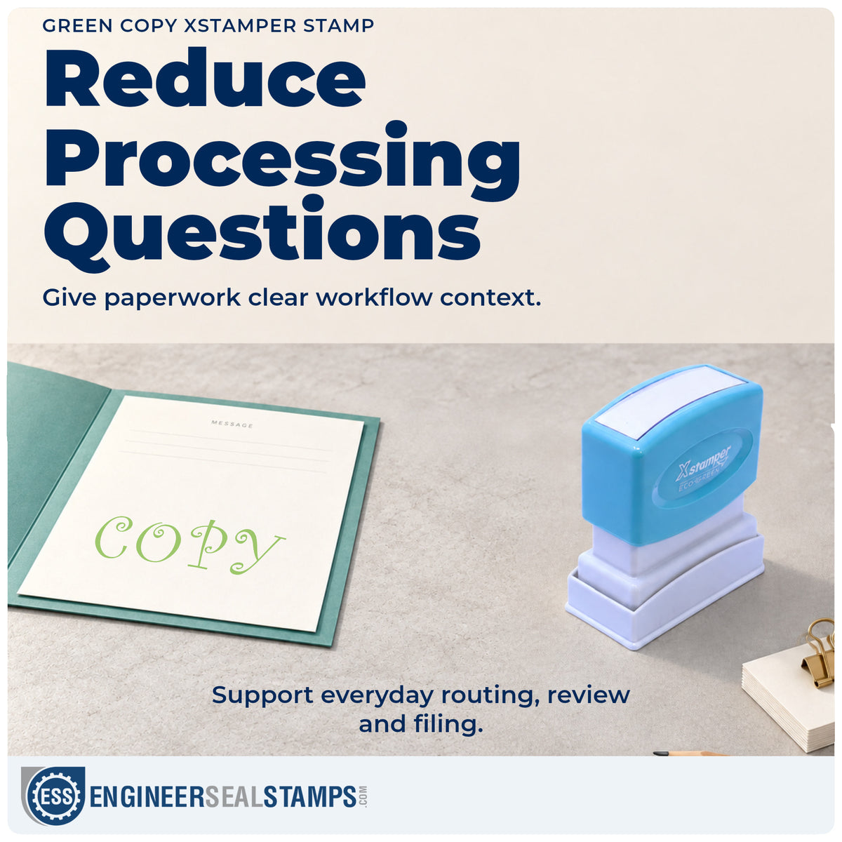 Where the "Copy" imprint fits in an office document workflow