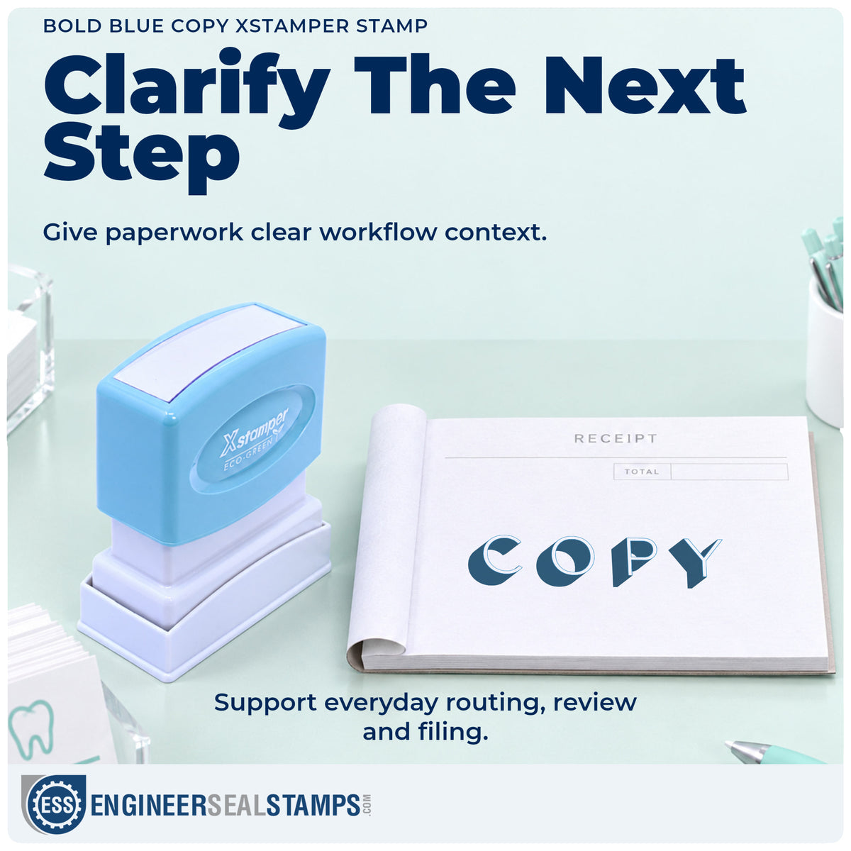 Where the "Copy" imprint fits in an office document workflow