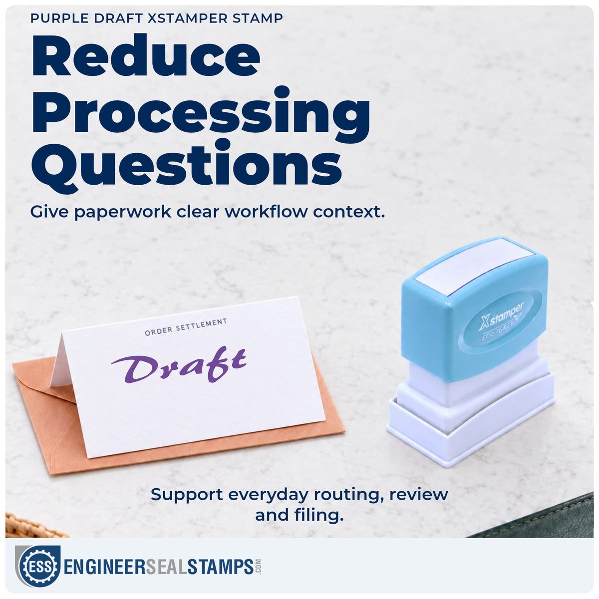 Where the "Draft" imprint fits in an office document workflow
