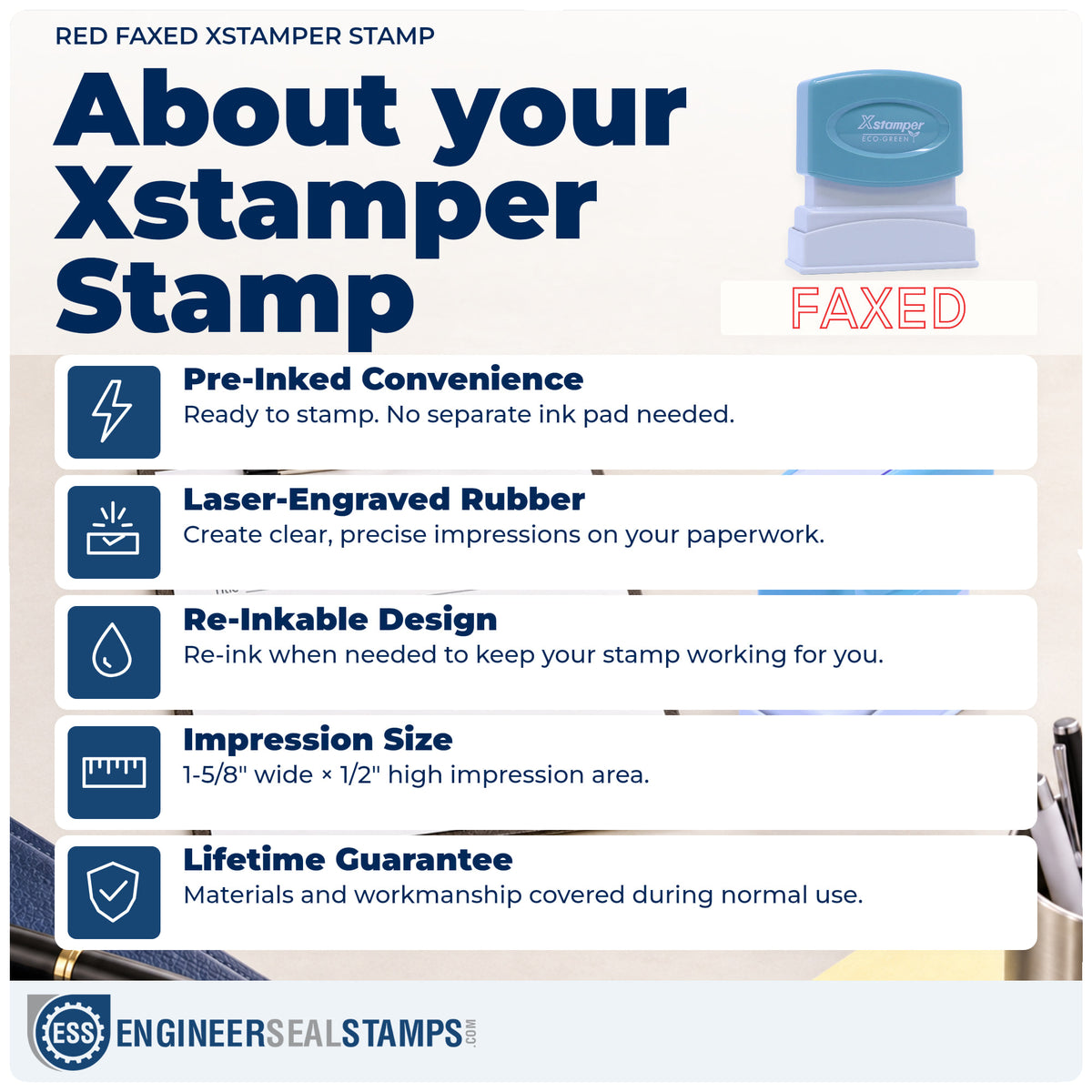 About the "Faxed" Xstamper No. 1346 stamp and how to care for it