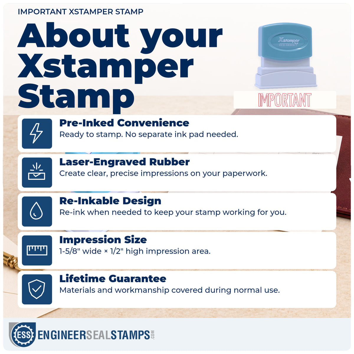 About the "Important" Xstamper No. 1007 stamp and how to care for it