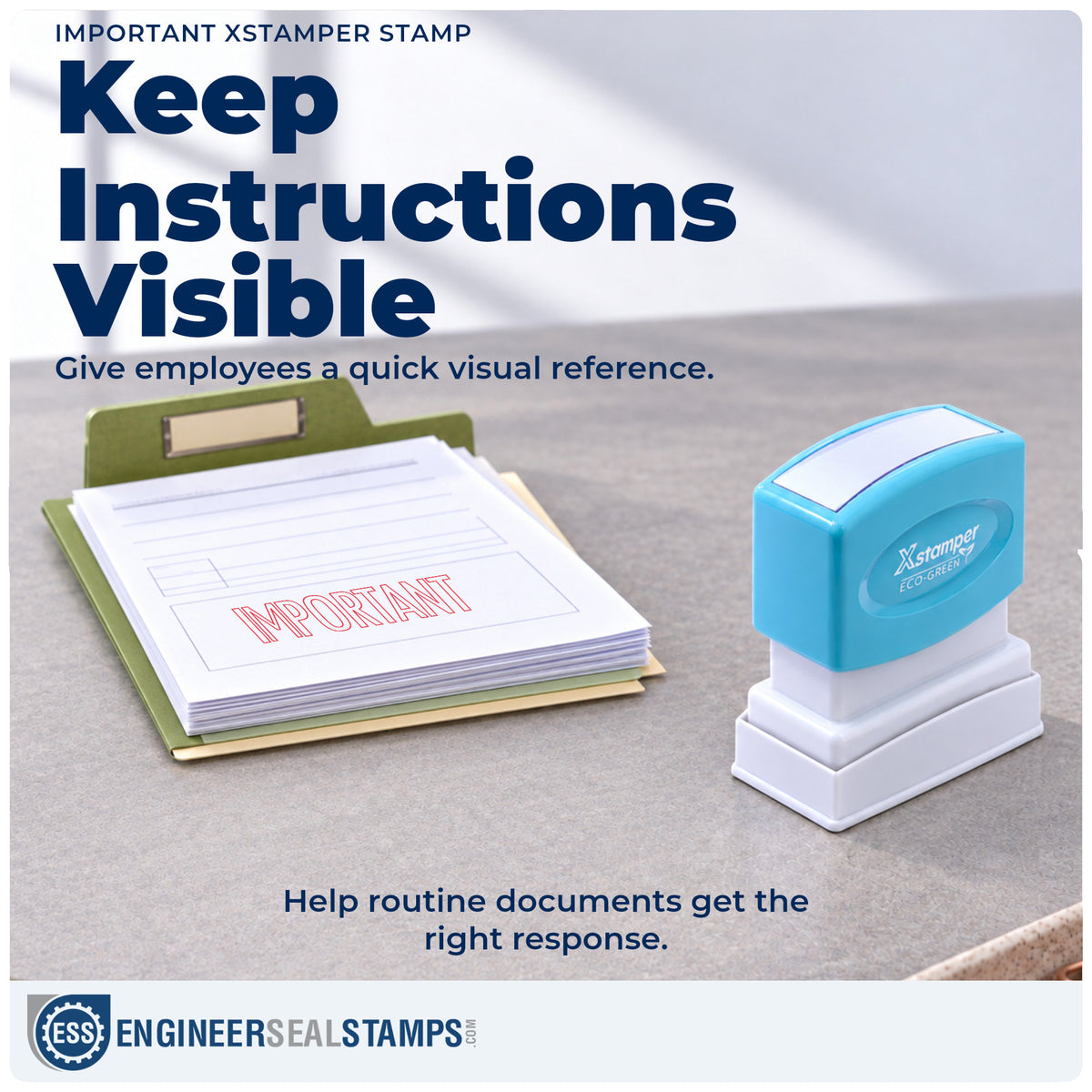 Where the "Important" imprint fits in an office document workflow