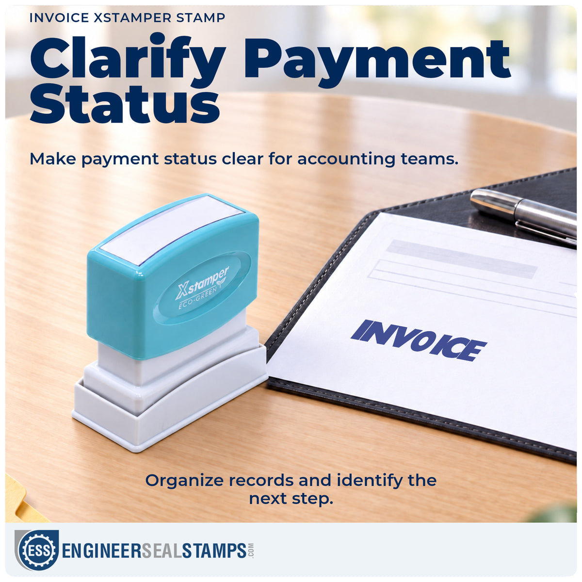 Where the "Invoice" imprint fits in an office document workflow