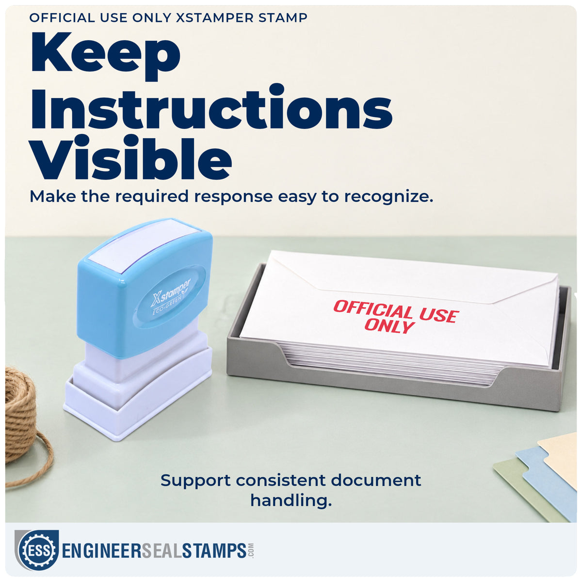 Where the "Official use only" imprint fits in an office document workflow