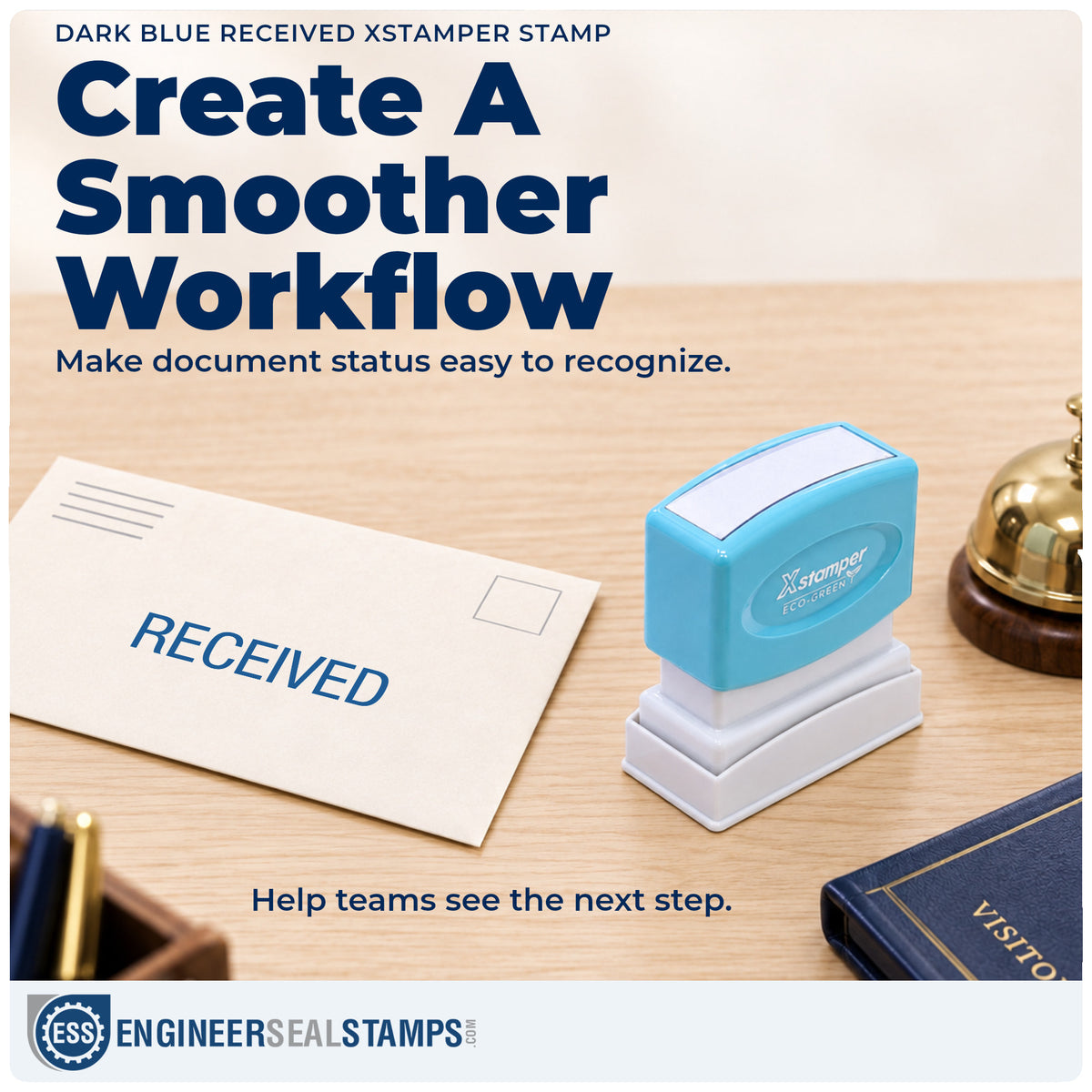 Where the "Received" imprint fits in an office document workflow