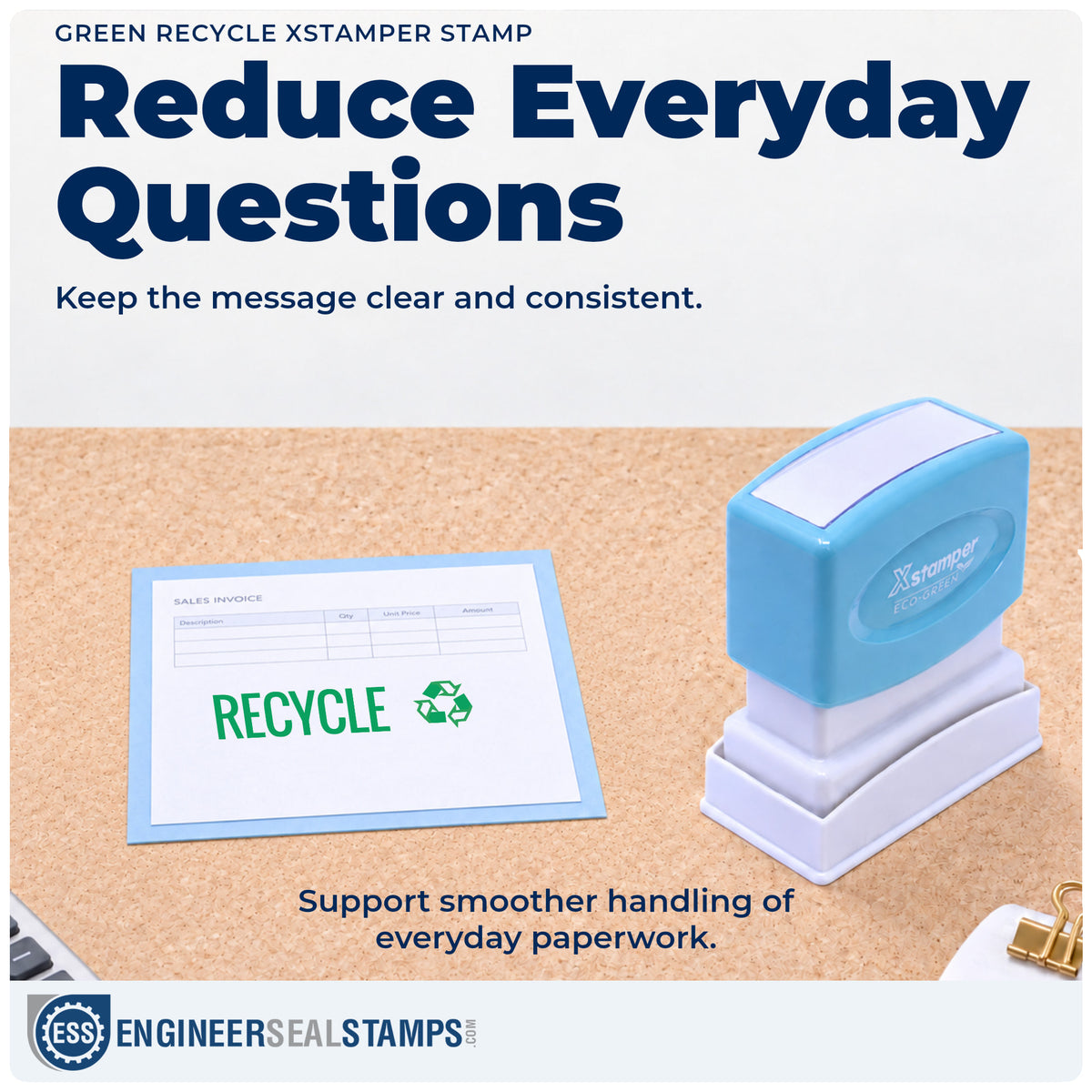 Where the "Recycle" imprint fits in an office document workflow