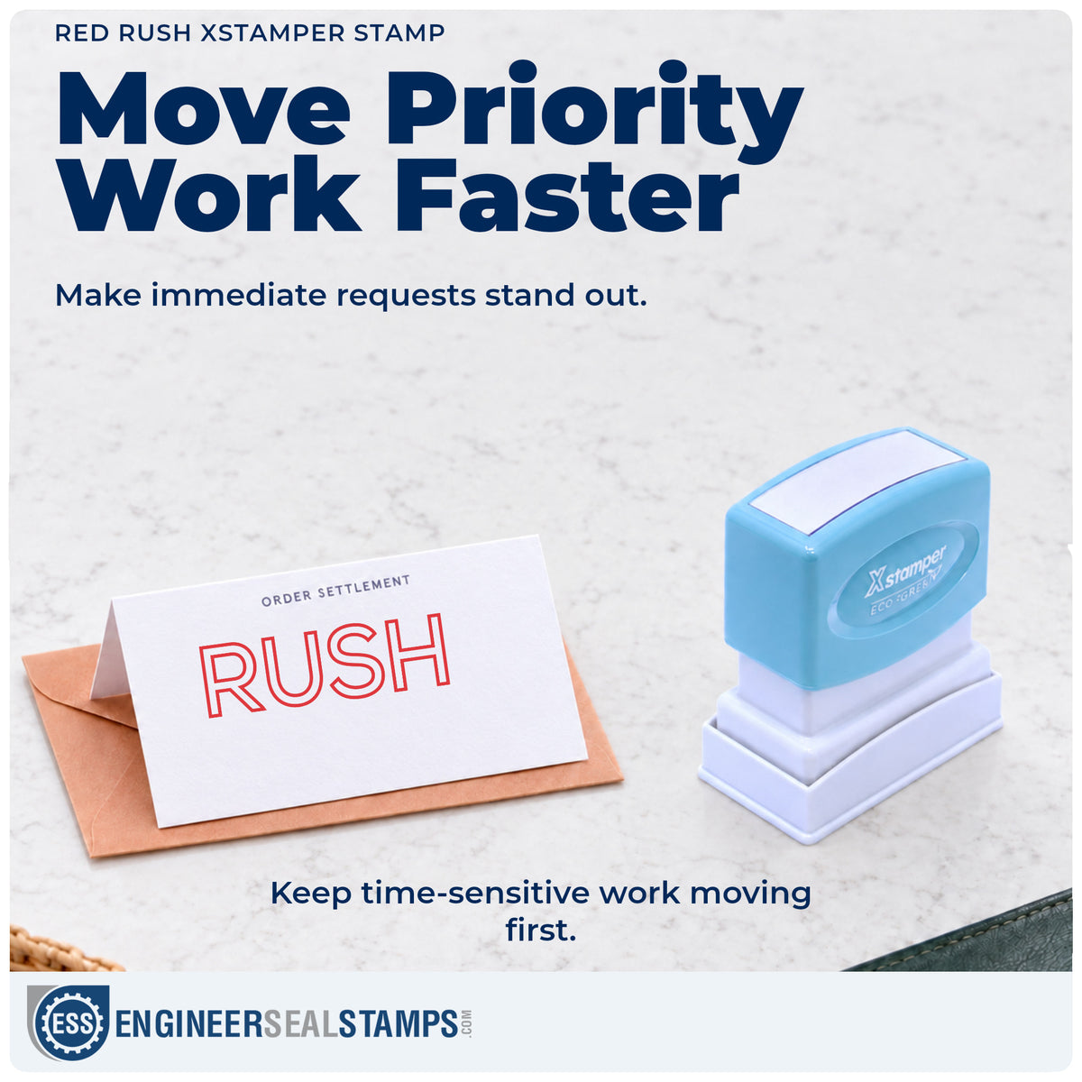 Where the "Rush" imprint fits in an office document workflow