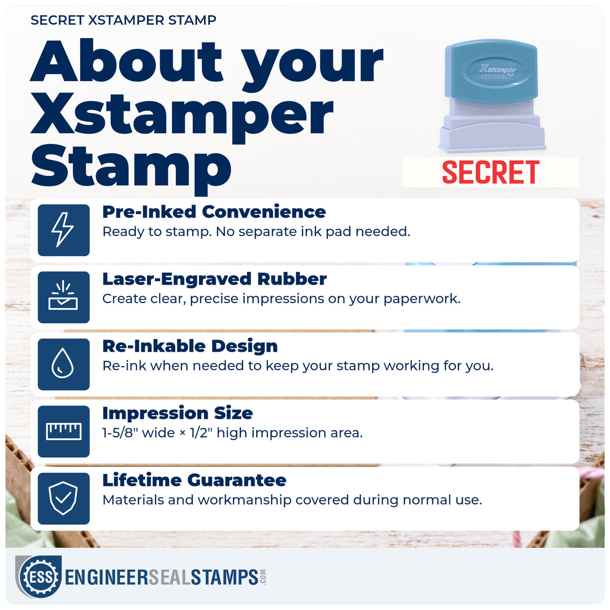 About the "Secret" Xstamper No. 1136 stamp and how to care for it