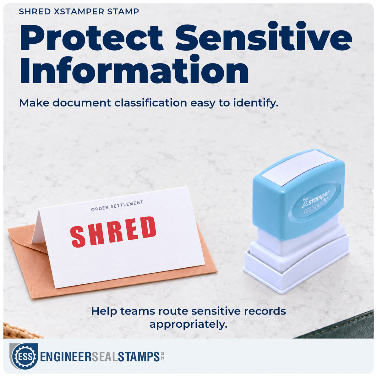 Where the "Shred" imprint fits in an office document workflow