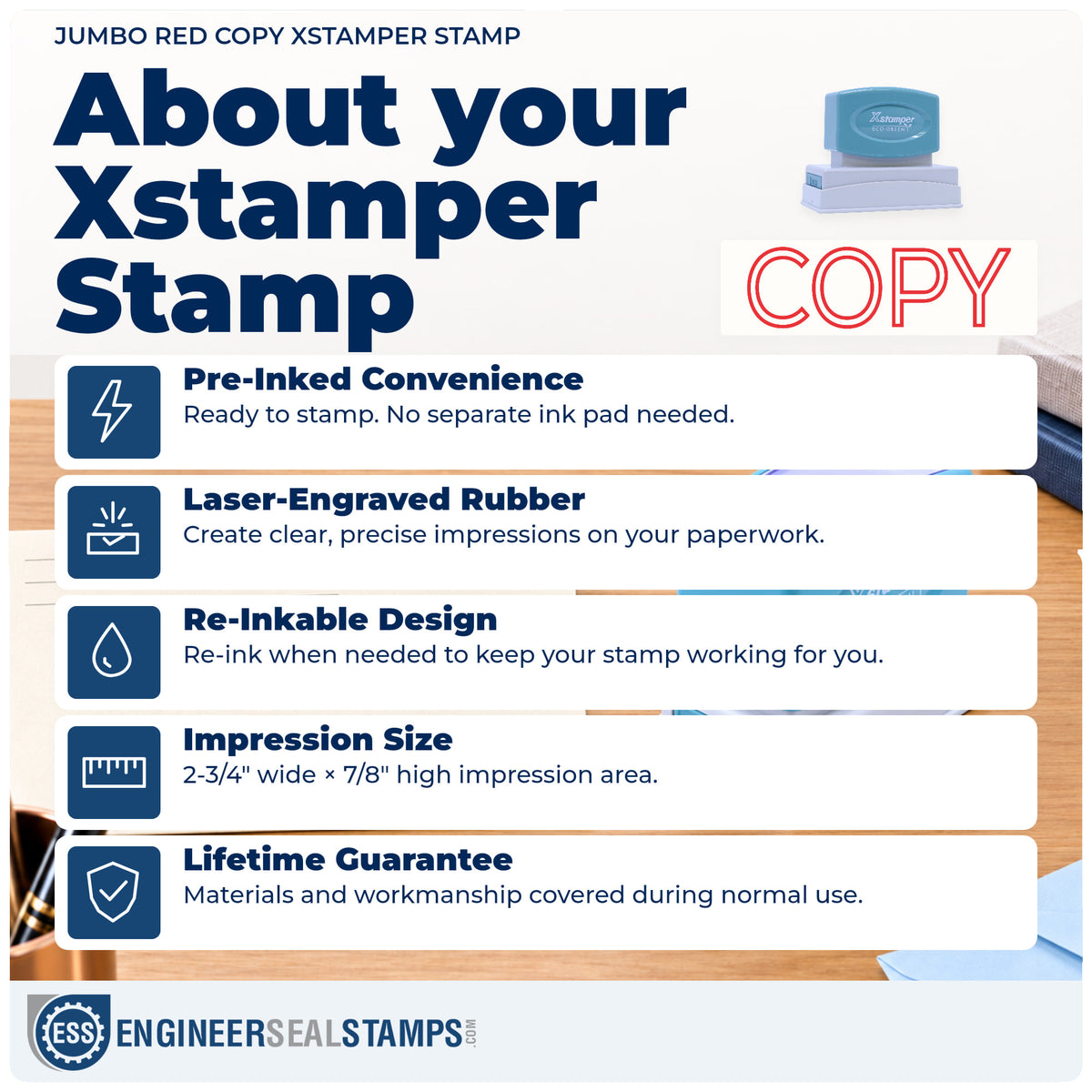 About the "Copy" Xstamper No. 3278 stamp and how to care for it
