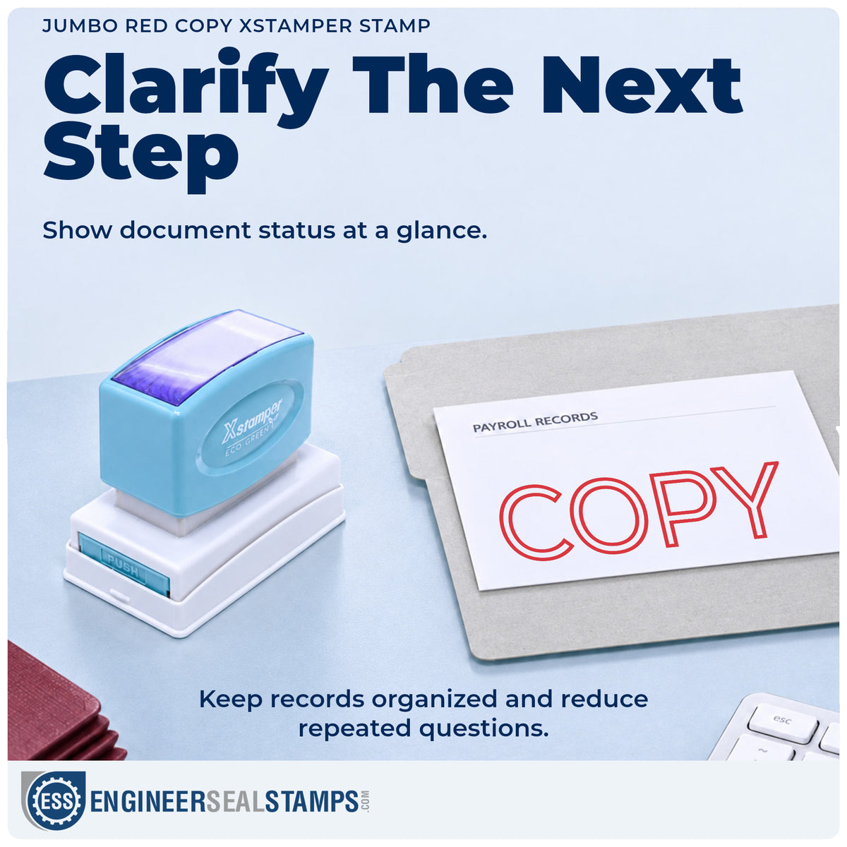 Where the "Copy" imprint fits in an office document workflow