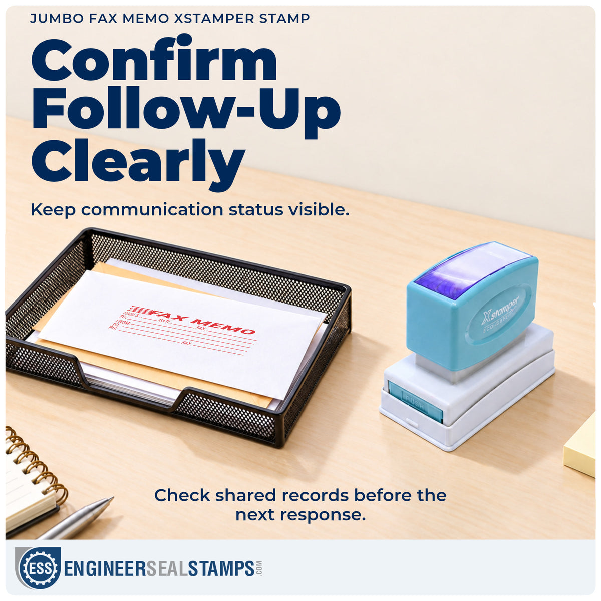 Where the "Fax memo" imprint fits in an office document workflow