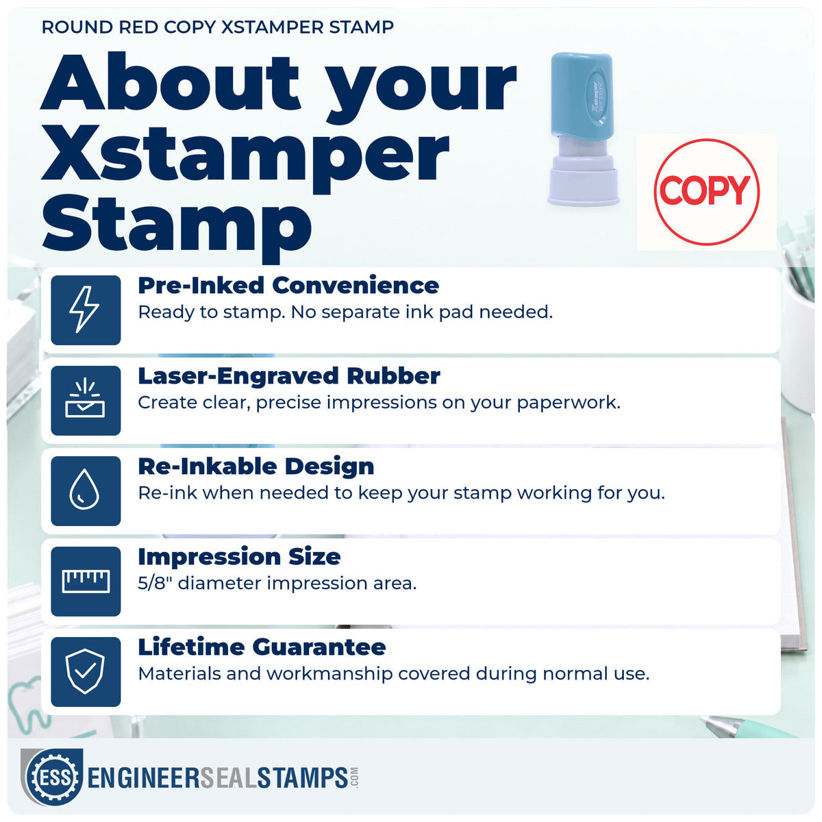 About the "Copy" Xstamper No. 11407 stamp and how to care for it
