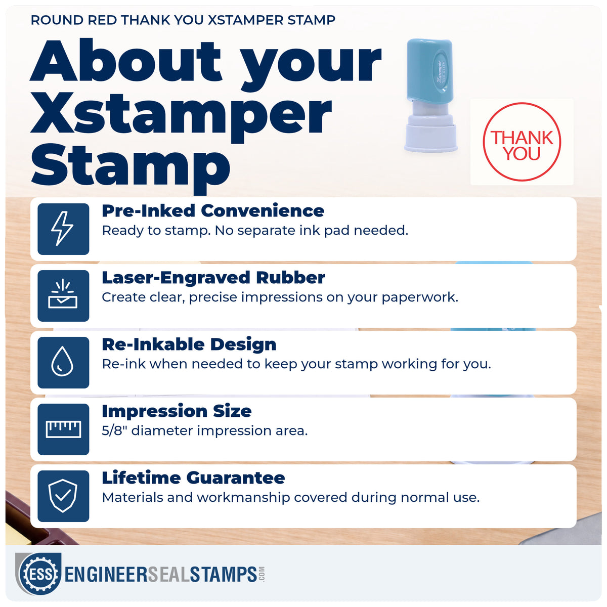 About the "Thank you" Xstamper No. 11359 stamp and how to care for it
