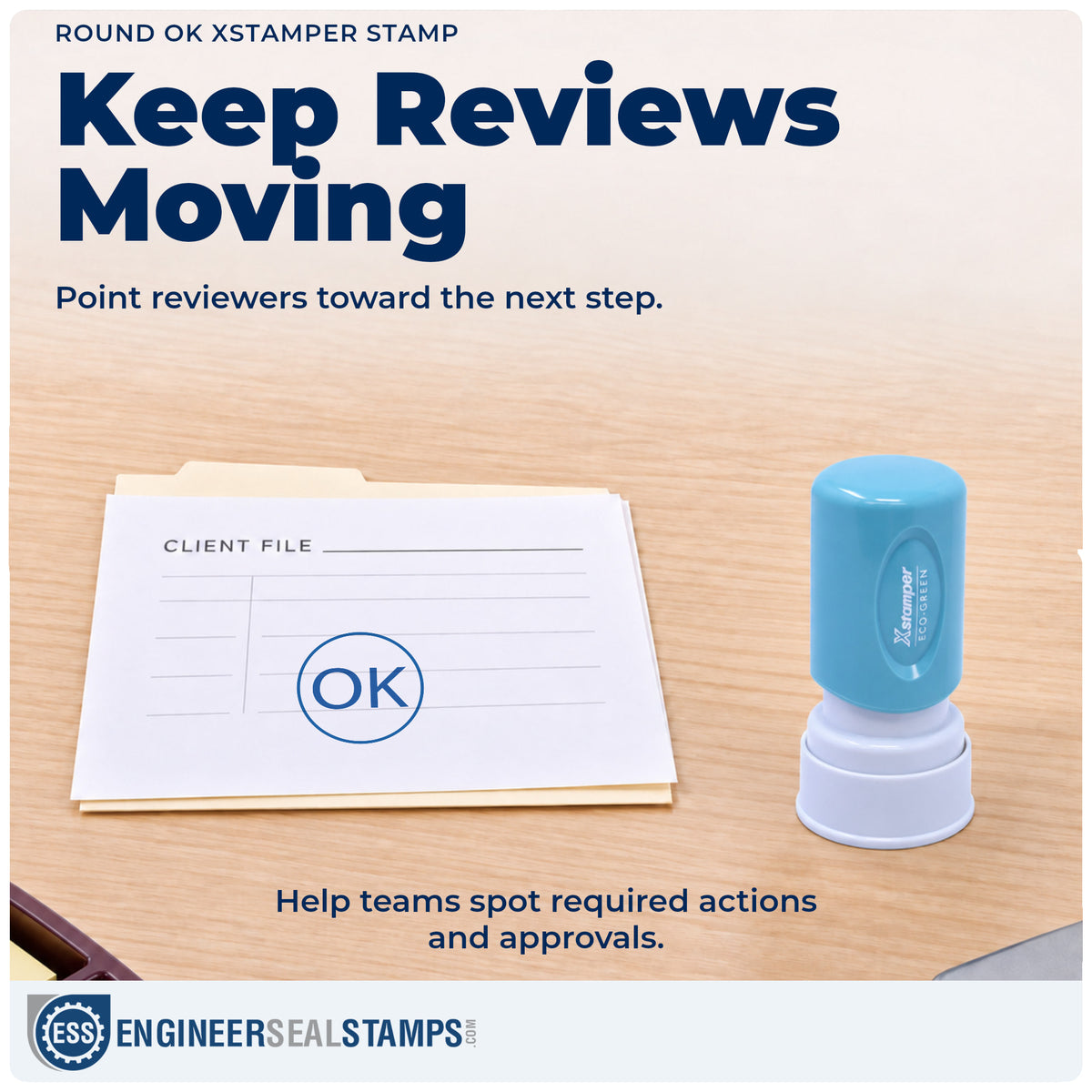 Where the "OK" imprint fits in an office document workflow