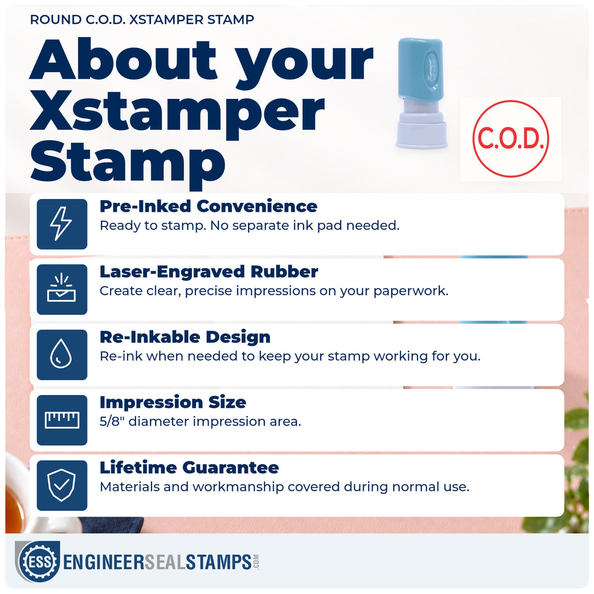 About the "C.O.D." Xstamper No. 11406 stamp and how to care for it
