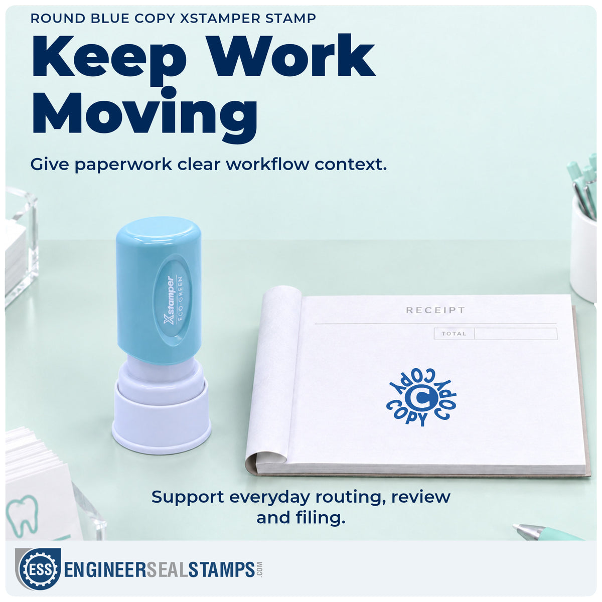 Where the "Copy" imprint fits in an office document workflow