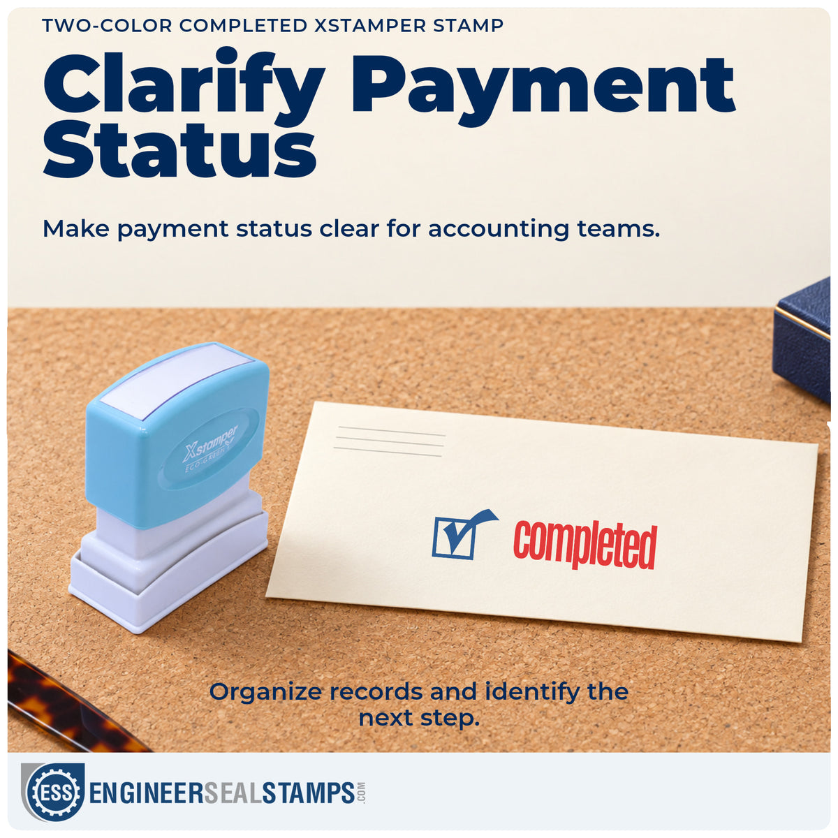 Where the "Completed" imprint fits in an office document workflow