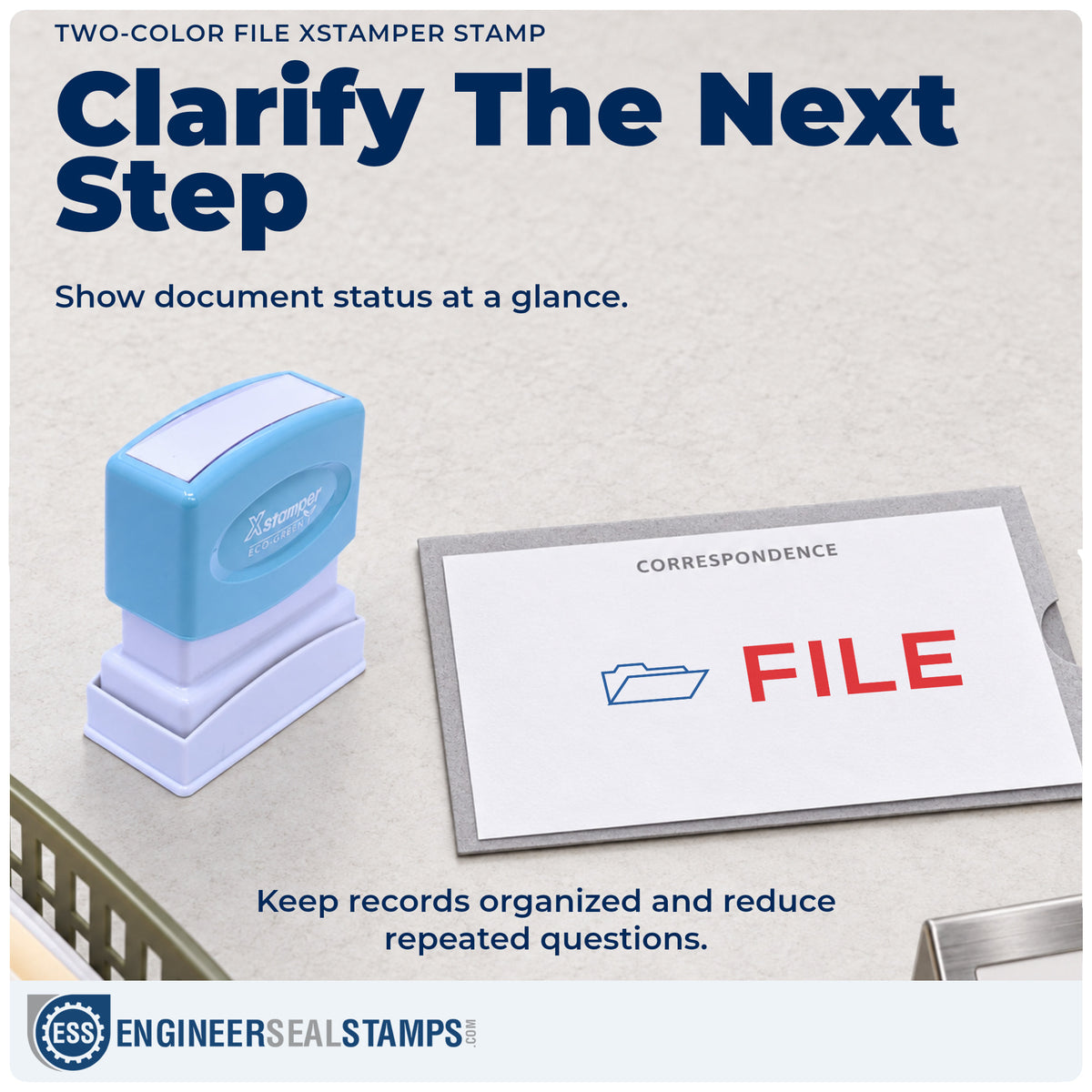 Where the "File" imprint fits in an office document workflow