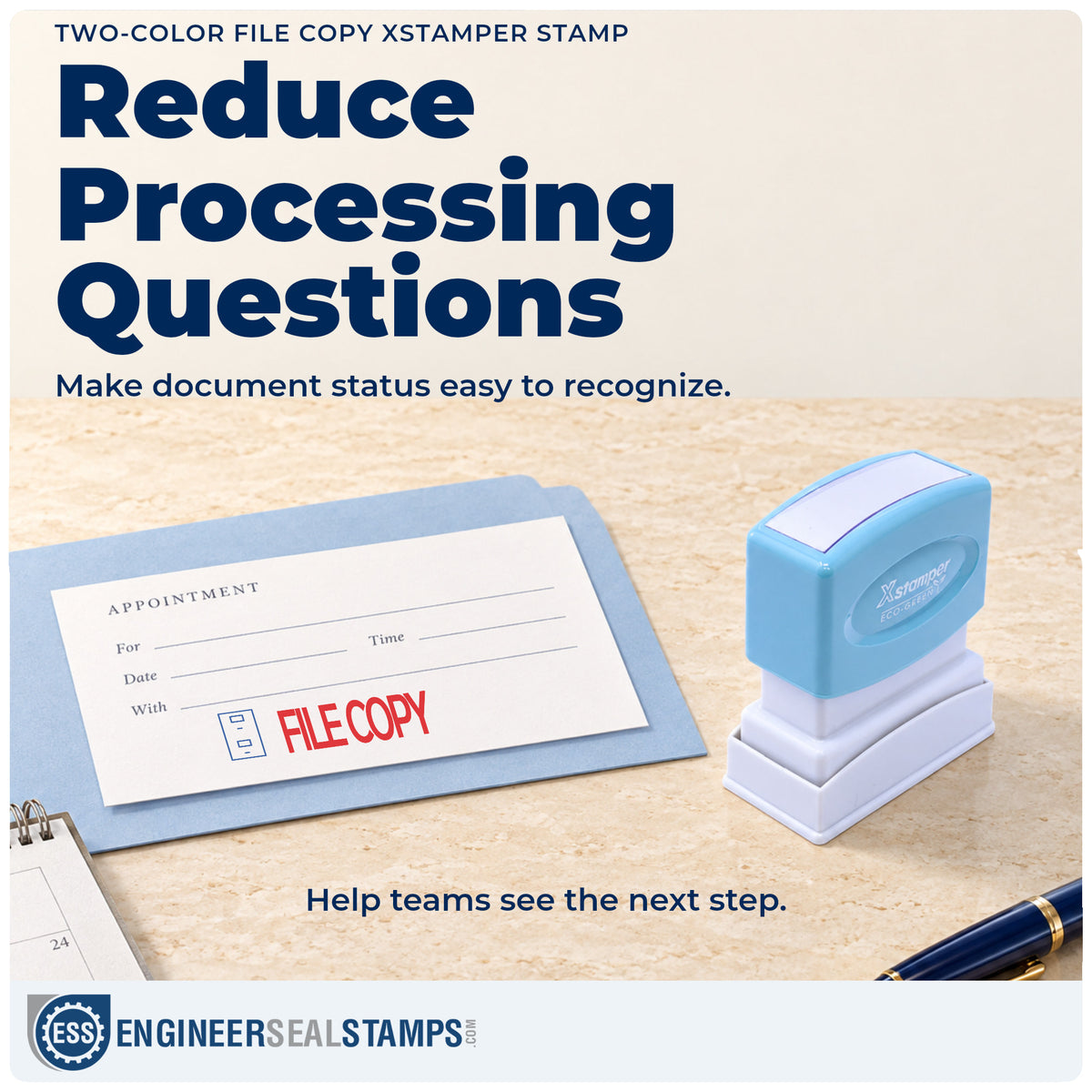 Where the "File copy" imprint fits in an office document workflow