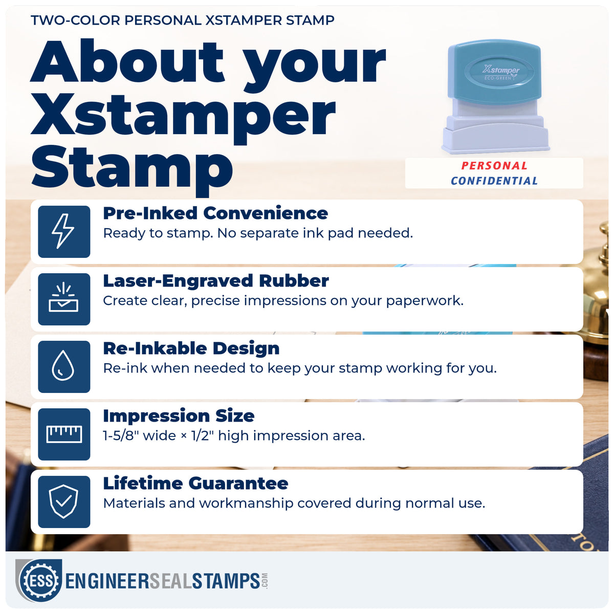 About the "Personal" Xstamper No. 2029 stamp and how to care for it