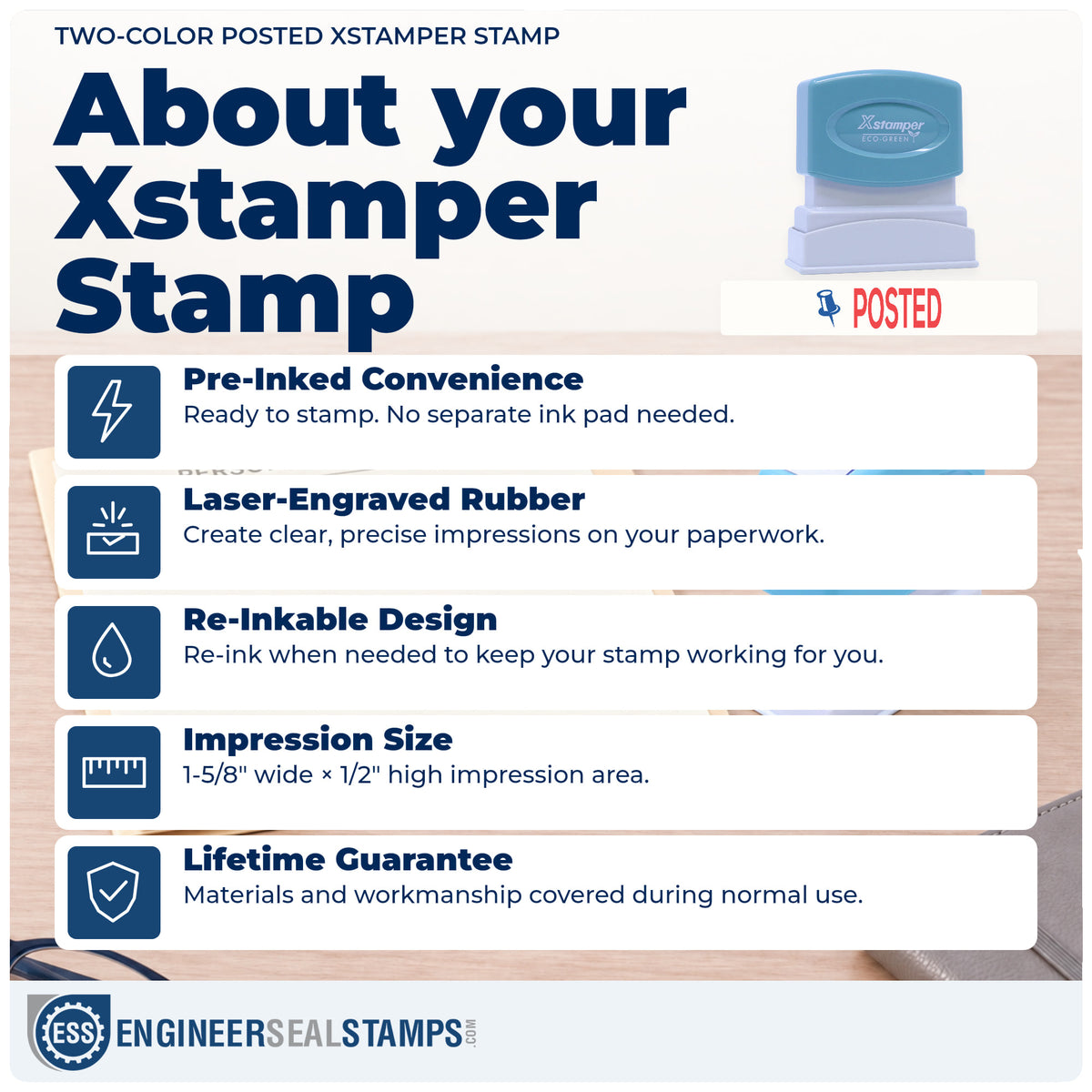 About the "Posted" Xstamper No. 2038 stamp and how to care for it
