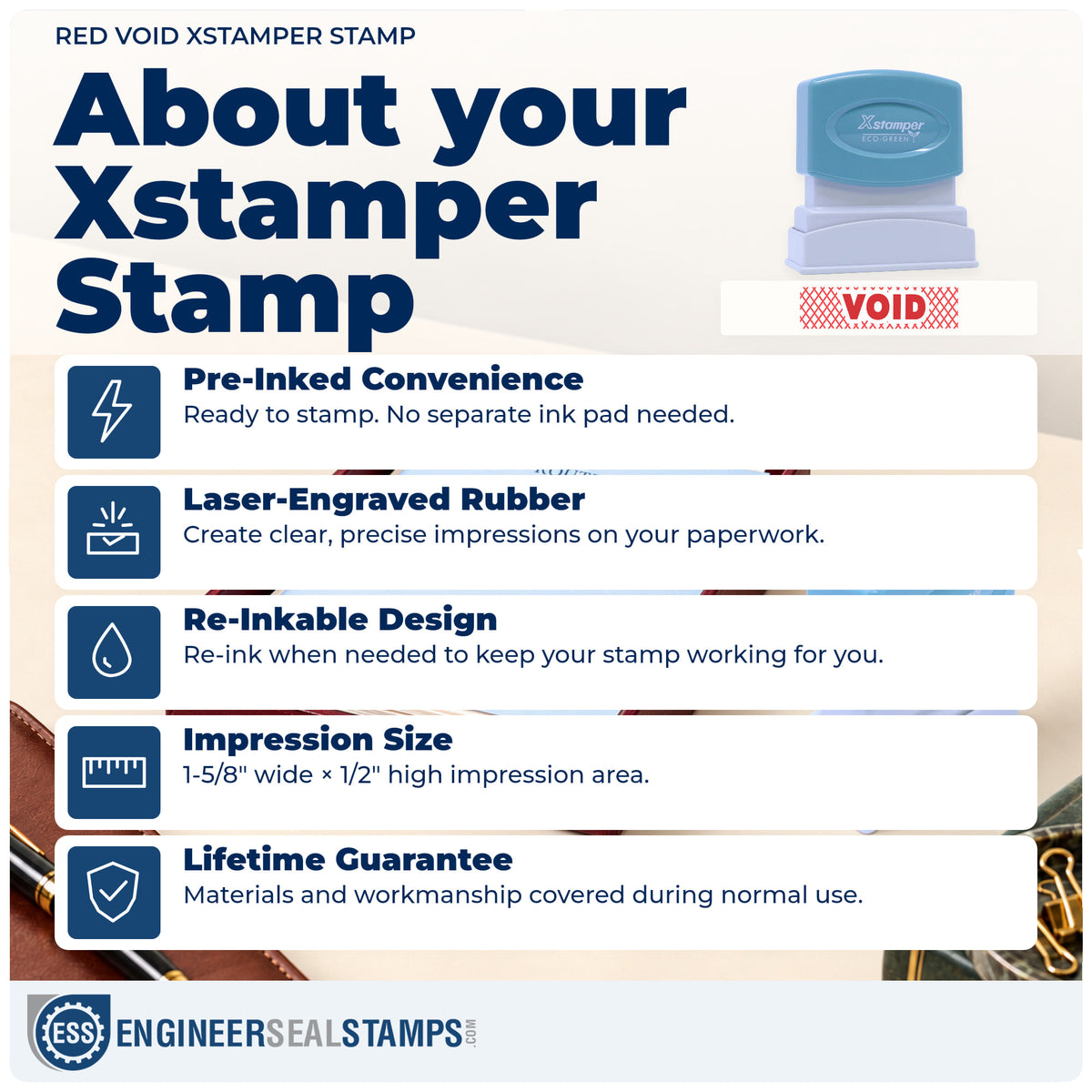 About the "Void" Xstamper No. 1825 stamp and how to care for it
