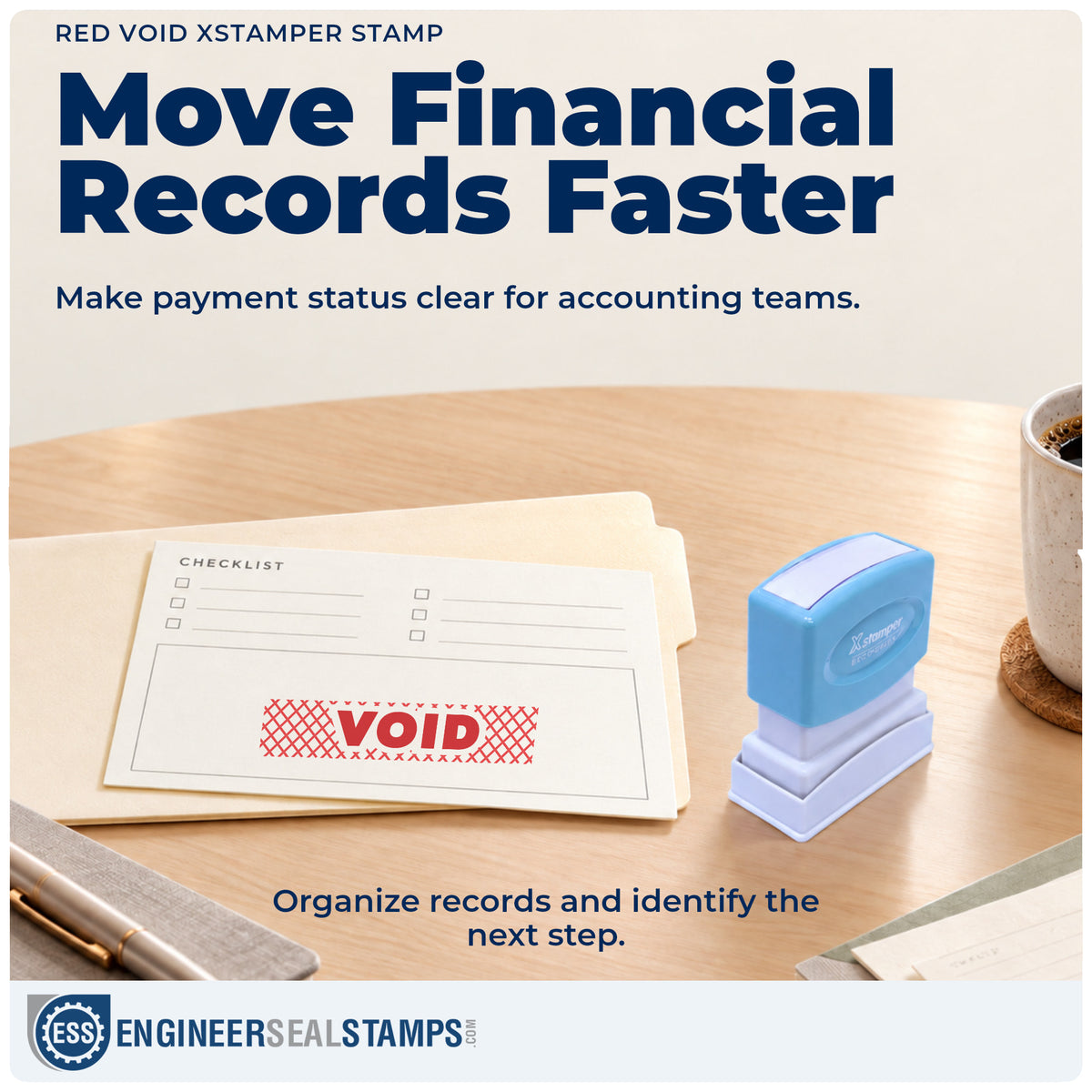 Where the "Void" imprint fits in an office document workflow