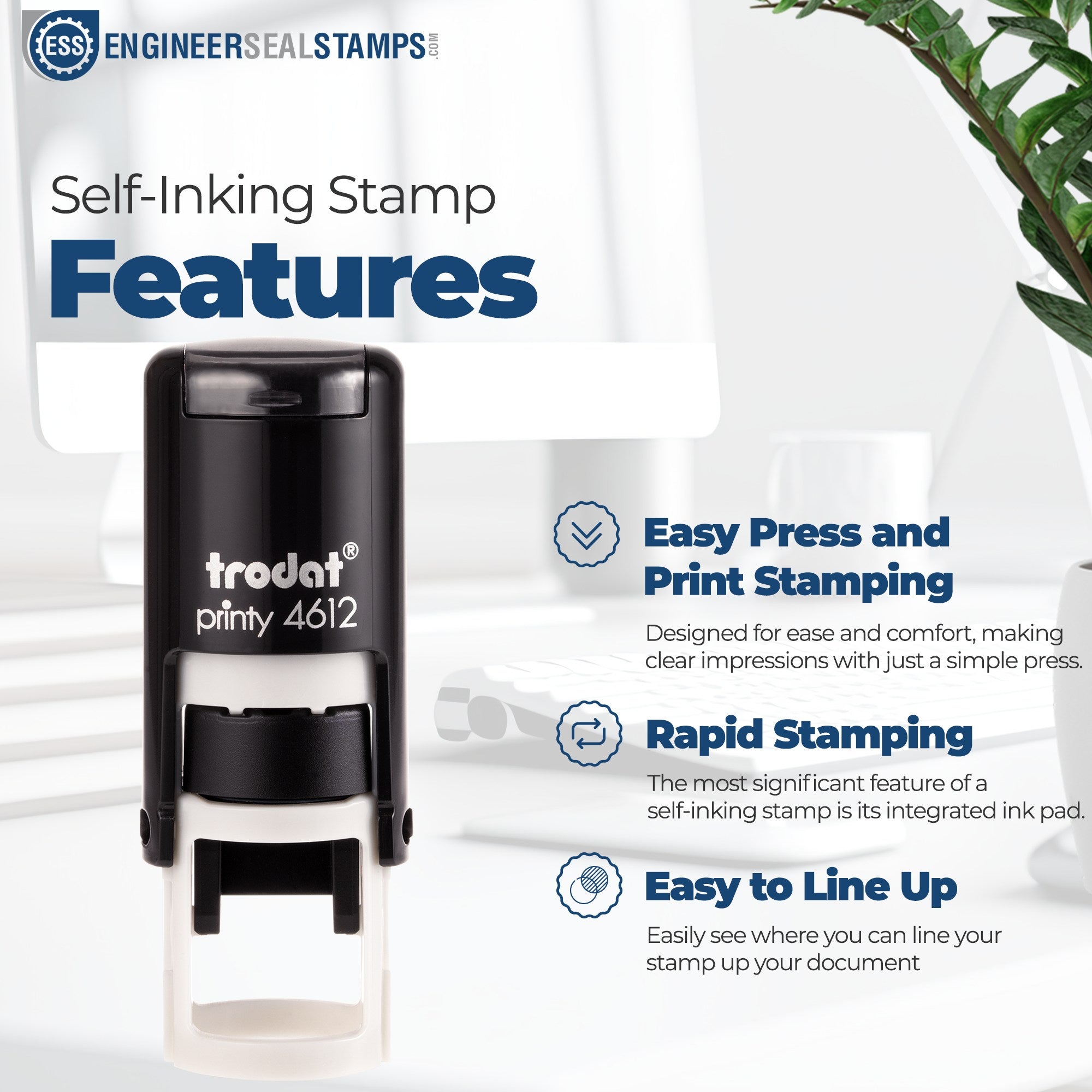 Extra Small Self-Inking Thumbs Up Approved Inspection Stamp 1/2 Diameter