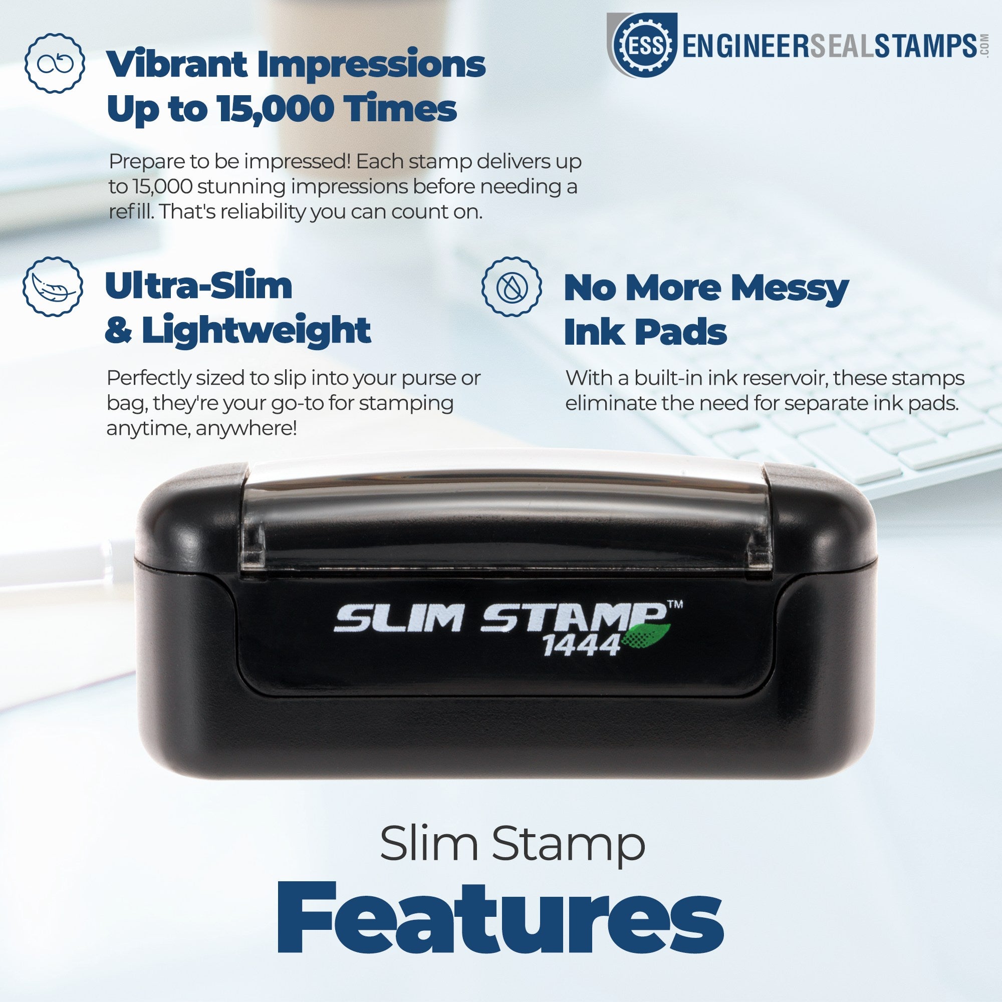 Slim Pre-Inked Air Mail Par Avion Stamp