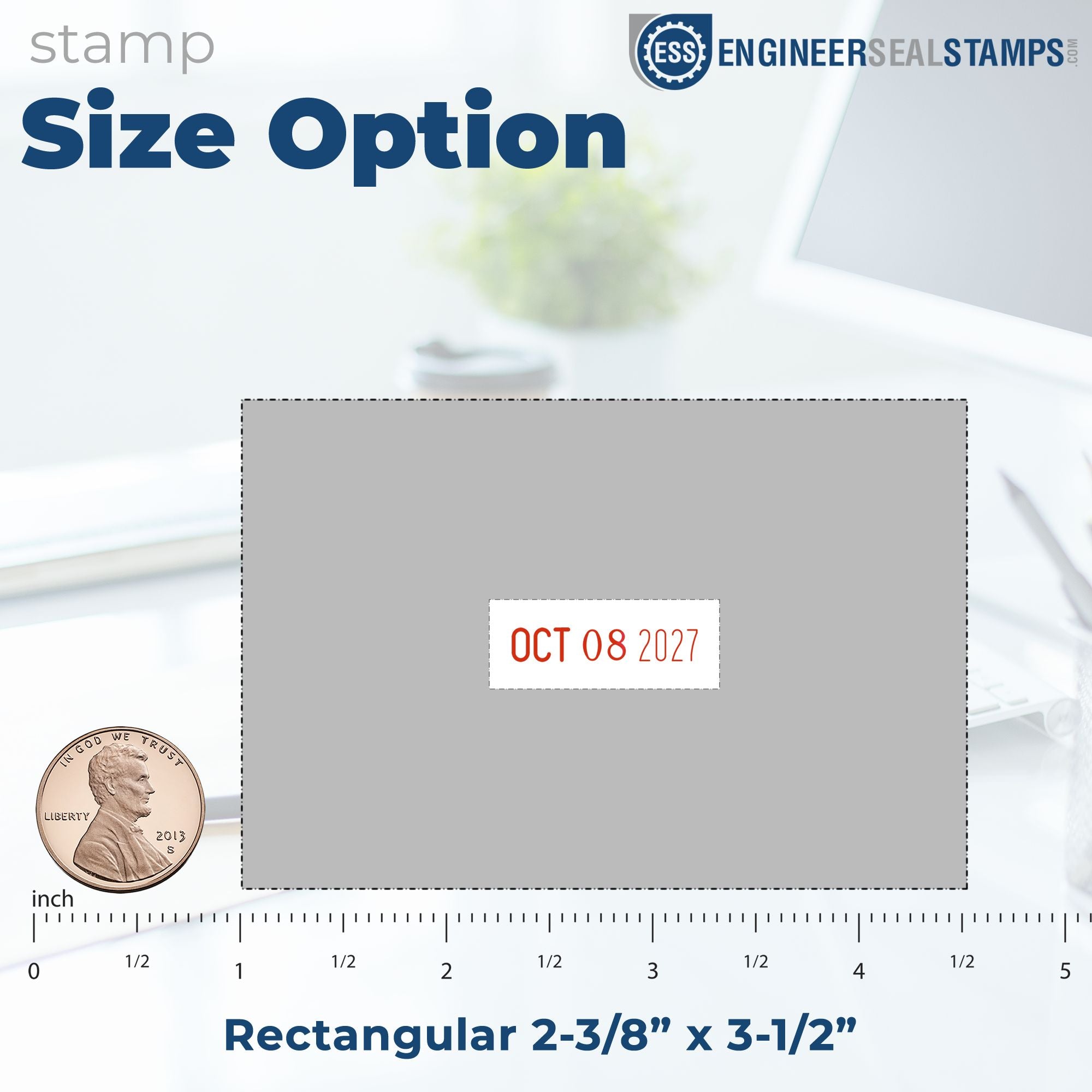Shiny Heavy Duty Date Stamp 2-3/8 x 3-1/2