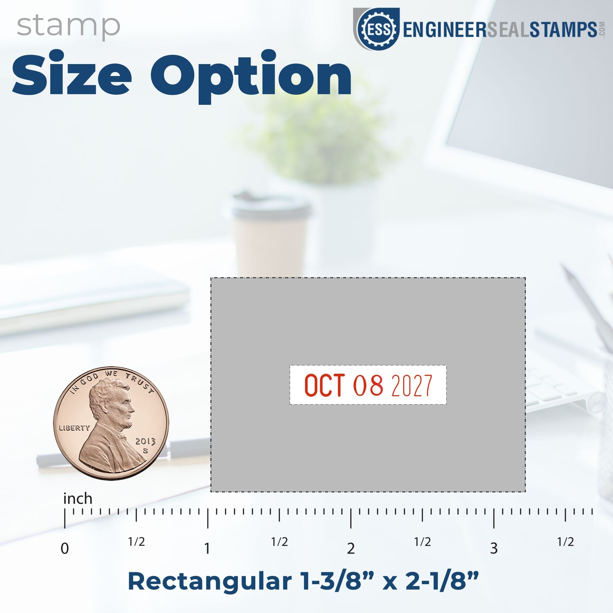 Shiny Die Plate Date Stamp 1-1/2 x 2-3/16