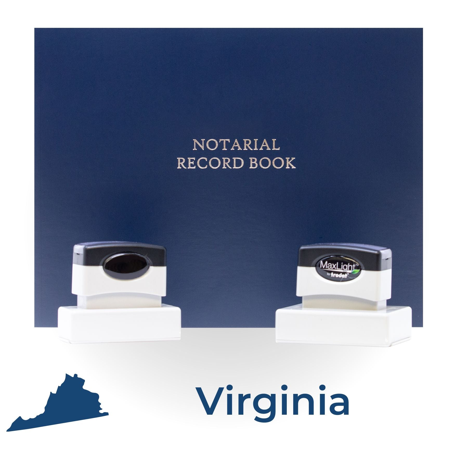 MaxLight Pre-Inked Notary Stamp Package for Virginia - Engineer Seal Stamps